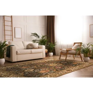 Home Decor Brown Hand-Tufted Wool Morris Rug by EORC Luxurious and Stylish Area Rug for Adding Warmth and Timeless Elegance