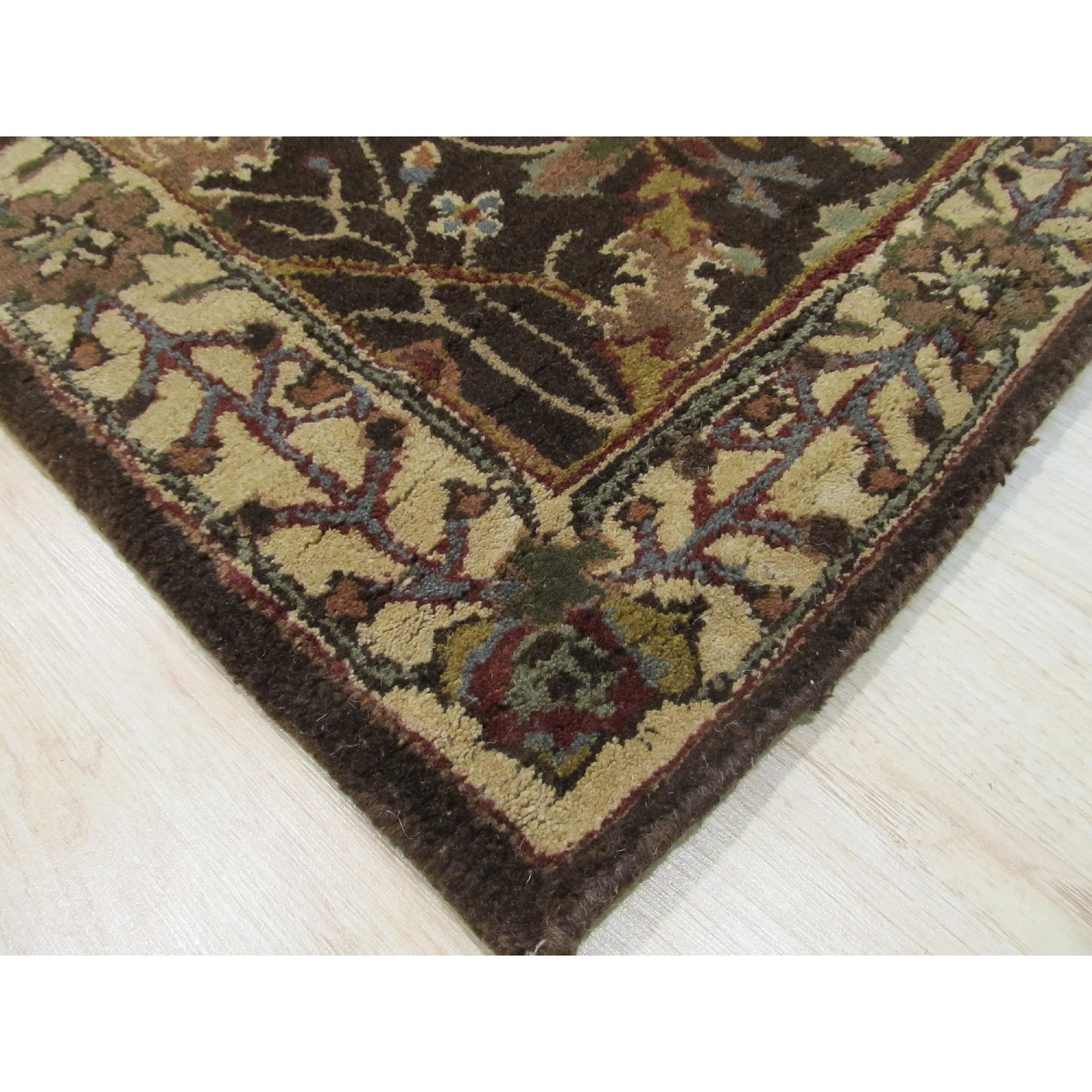 Home Decor Brown Hand-Tufted Wool Morris Rug by EORC Luxurious and Stylish Area Rug for Adding Warmth and Timeless Elegance