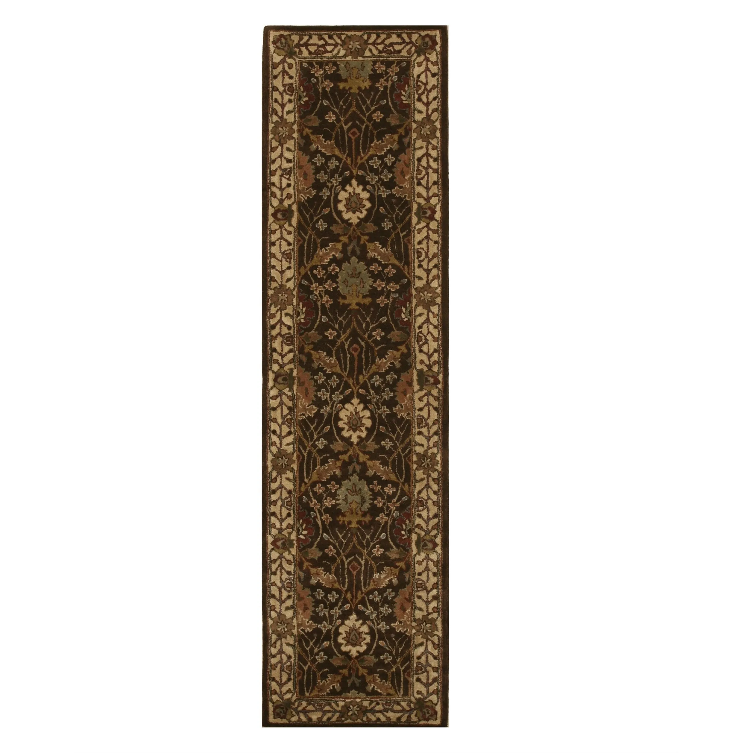 Home Decor Brown Hand-Tufted Wool Morris Rug by EORC Luxurious and Stylish Area Rug for Adding Warmth and Timeless Elegance