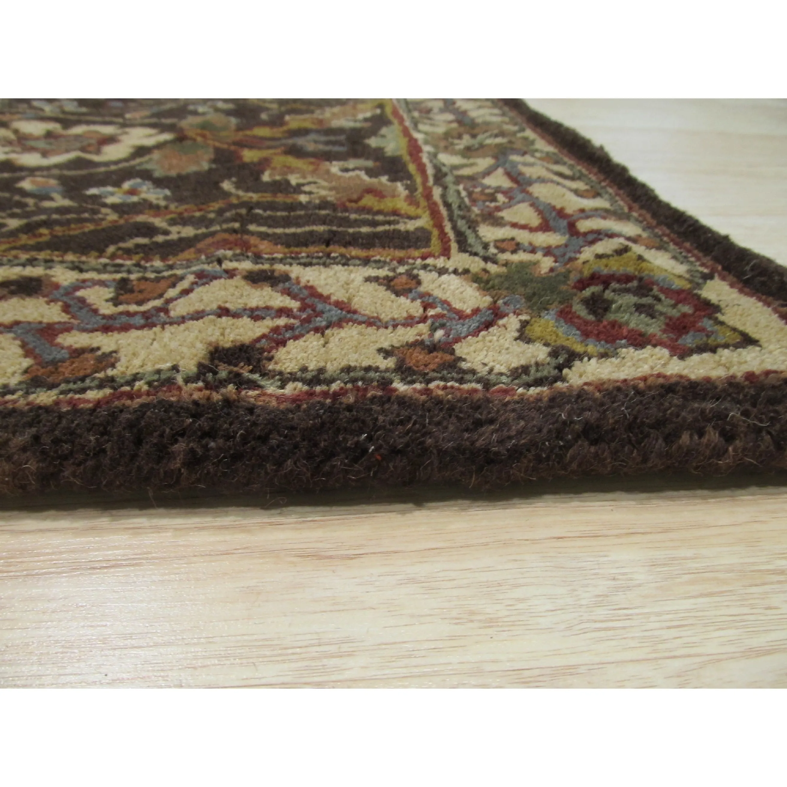Home Decor Brown Hand-Tufted Wool Morris Rug by EORC Luxurious and Stylish Area Rug for Adding Warmth and Timeless Elegance