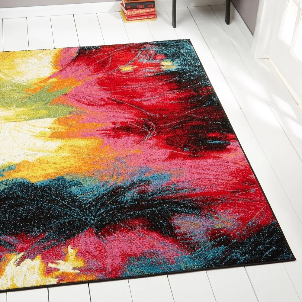 Home Dynamix Splash Mondrian Contemporary Abstract Area Rug