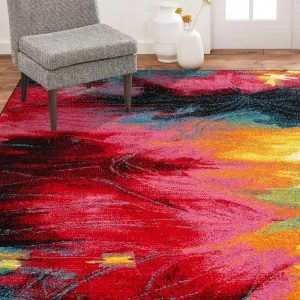 Home Dynamix Splash Mondrian Contemporary Abstract Area Rug