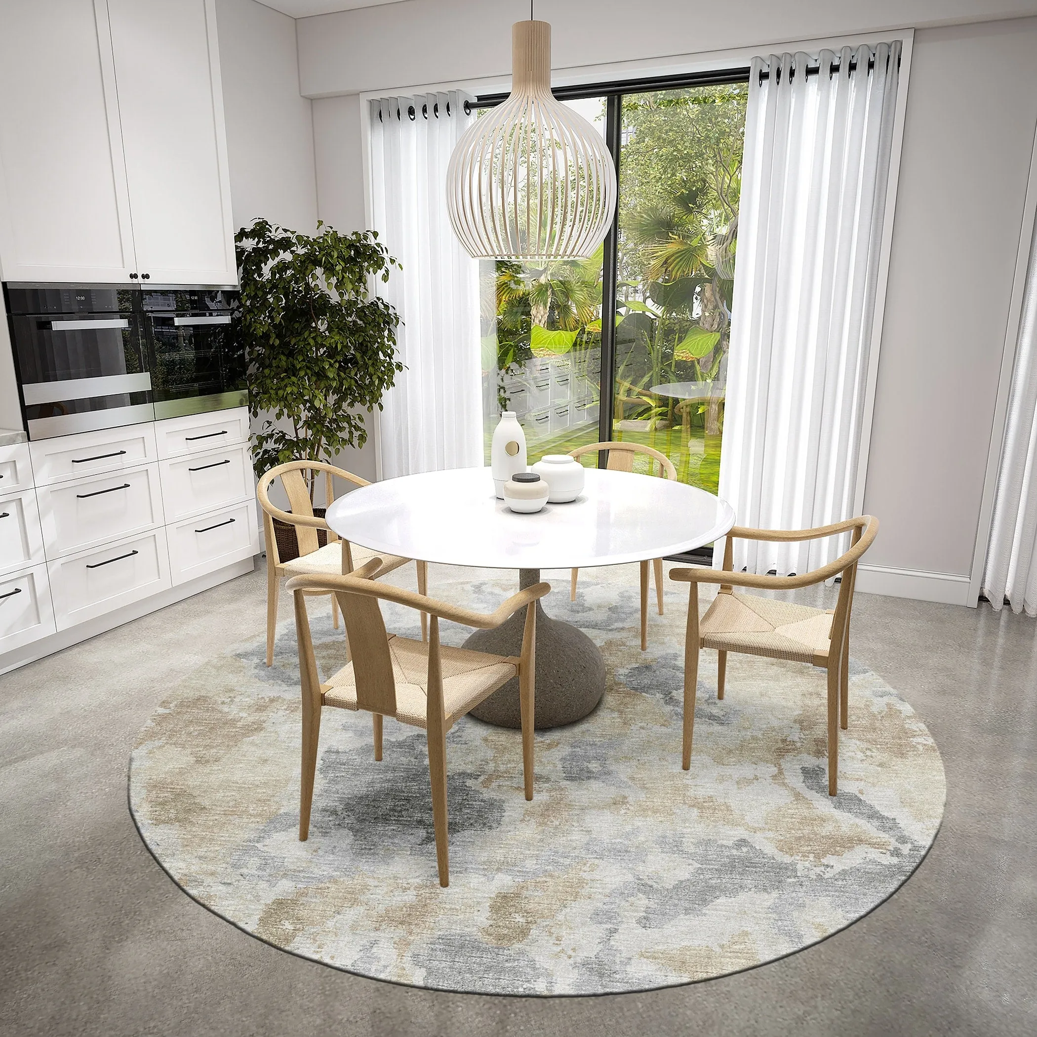 Indoor/ Outdoor Accord Modern Polyester Washable Rug New