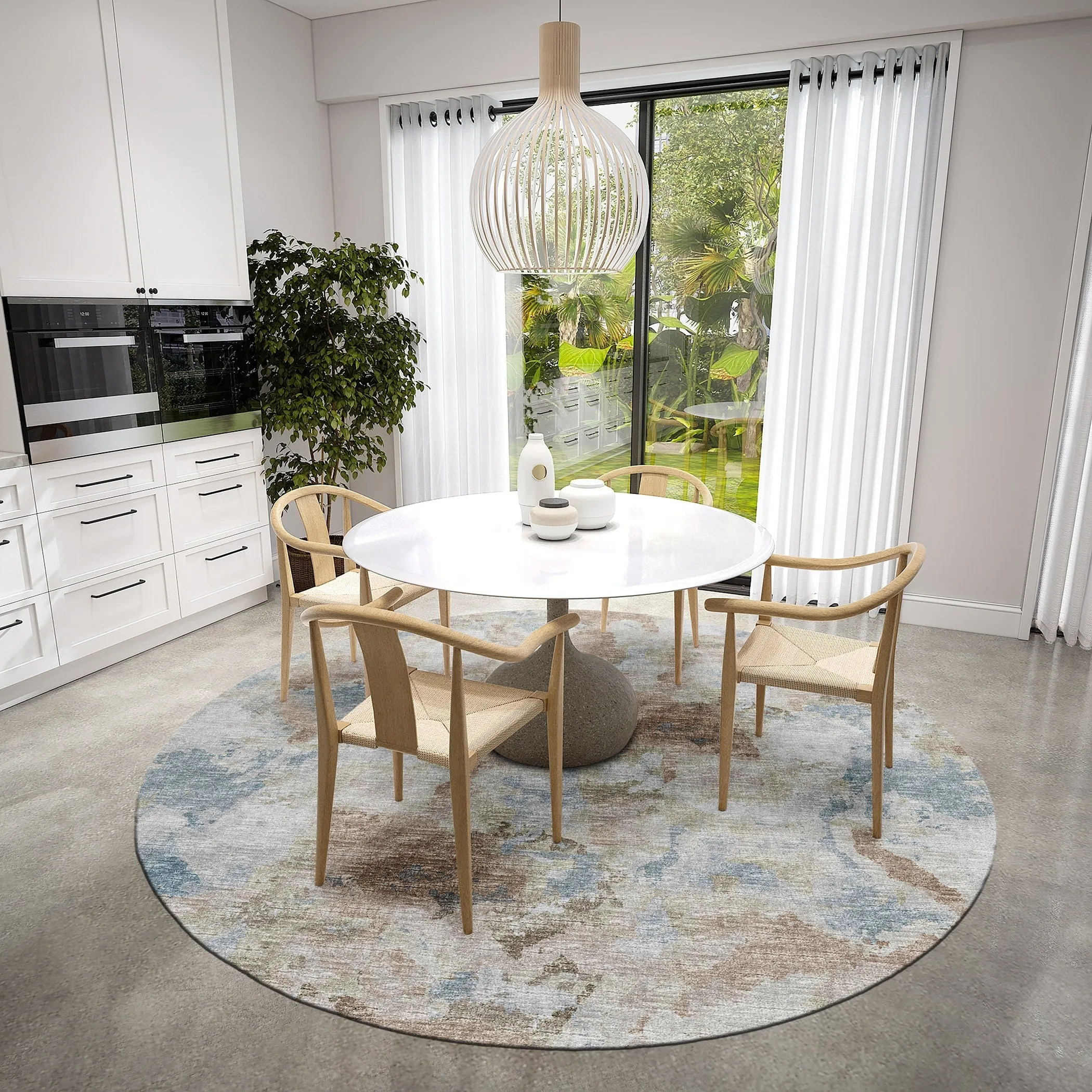 Indoor/ Outdoor Accord Modern Polyester Washable Rug New