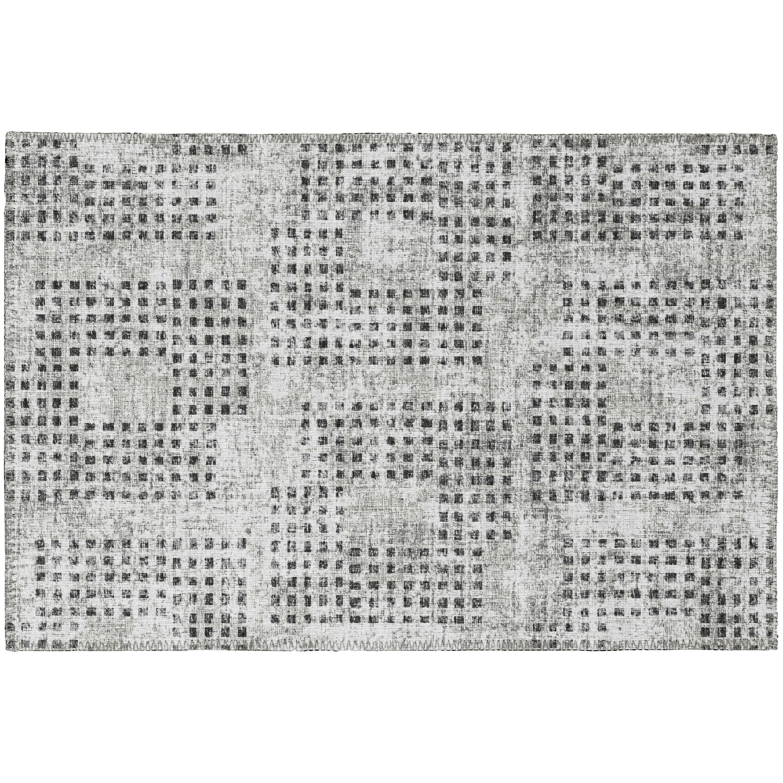 Indoor/ Outdoor Eleanor Modern Houndstooth Washable Rug