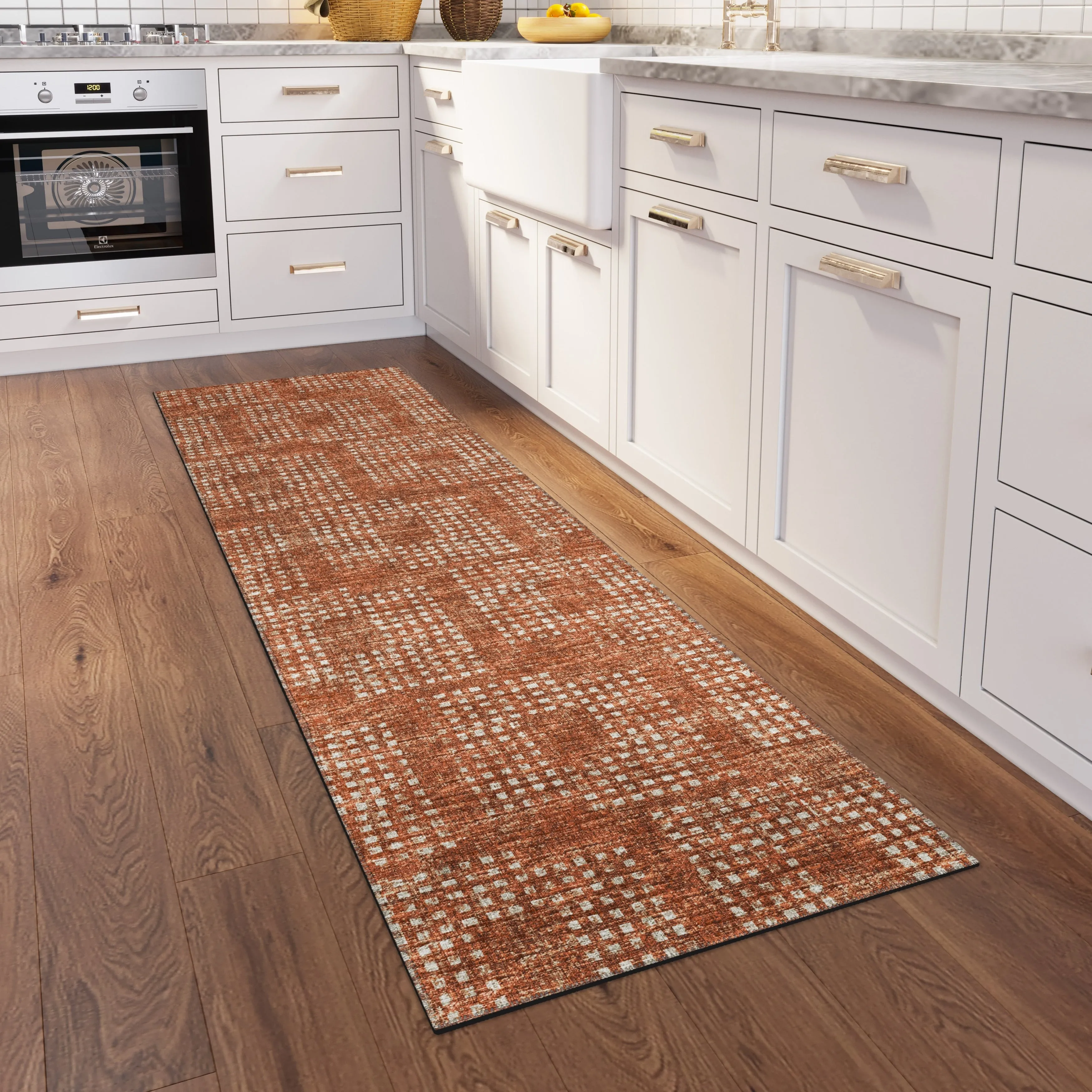 Indoor/ Outdoor Eleanor Modern Houndstooth Washable Rug