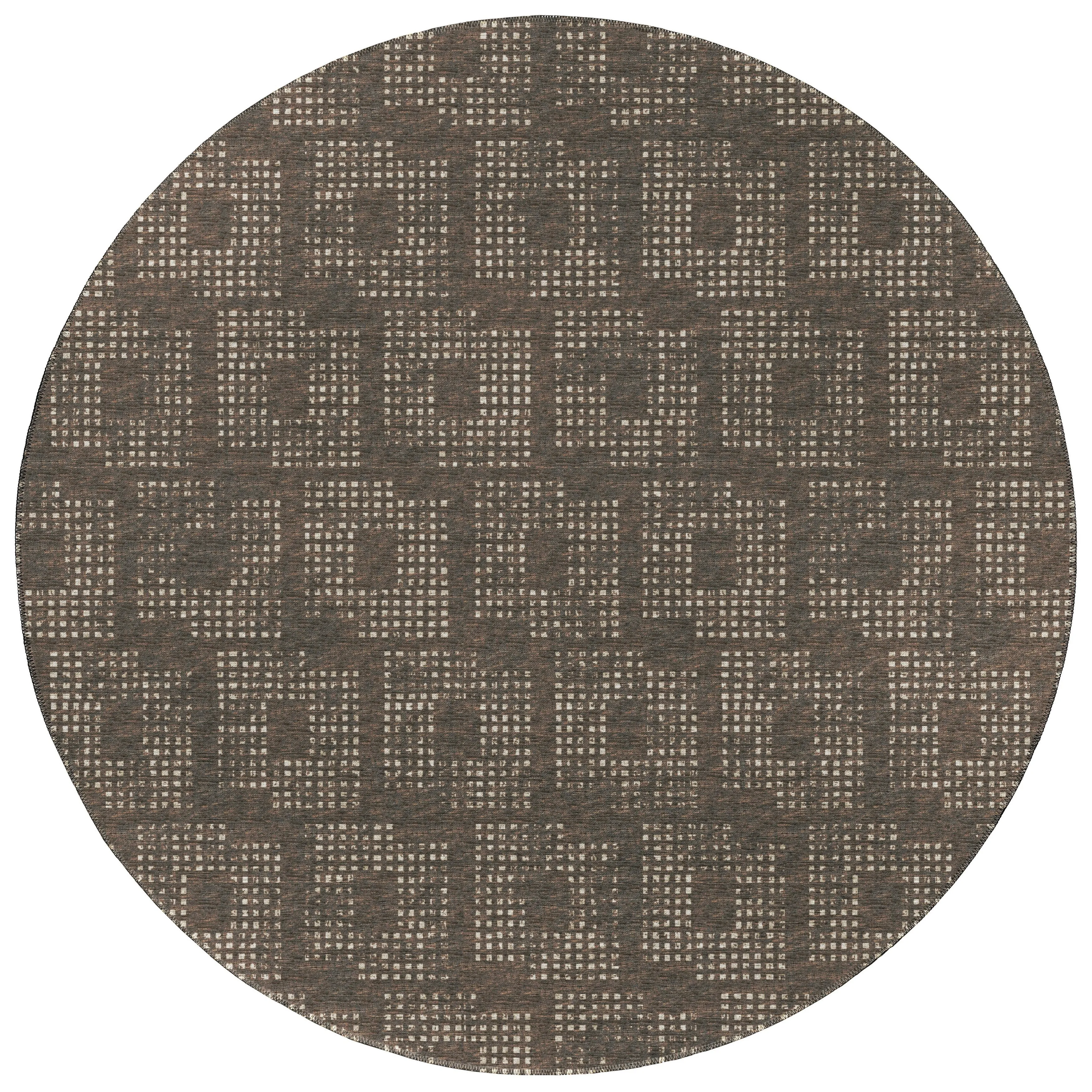 Indoor/ Outdoor Eleanor Modern Houndstooth Washable Rug