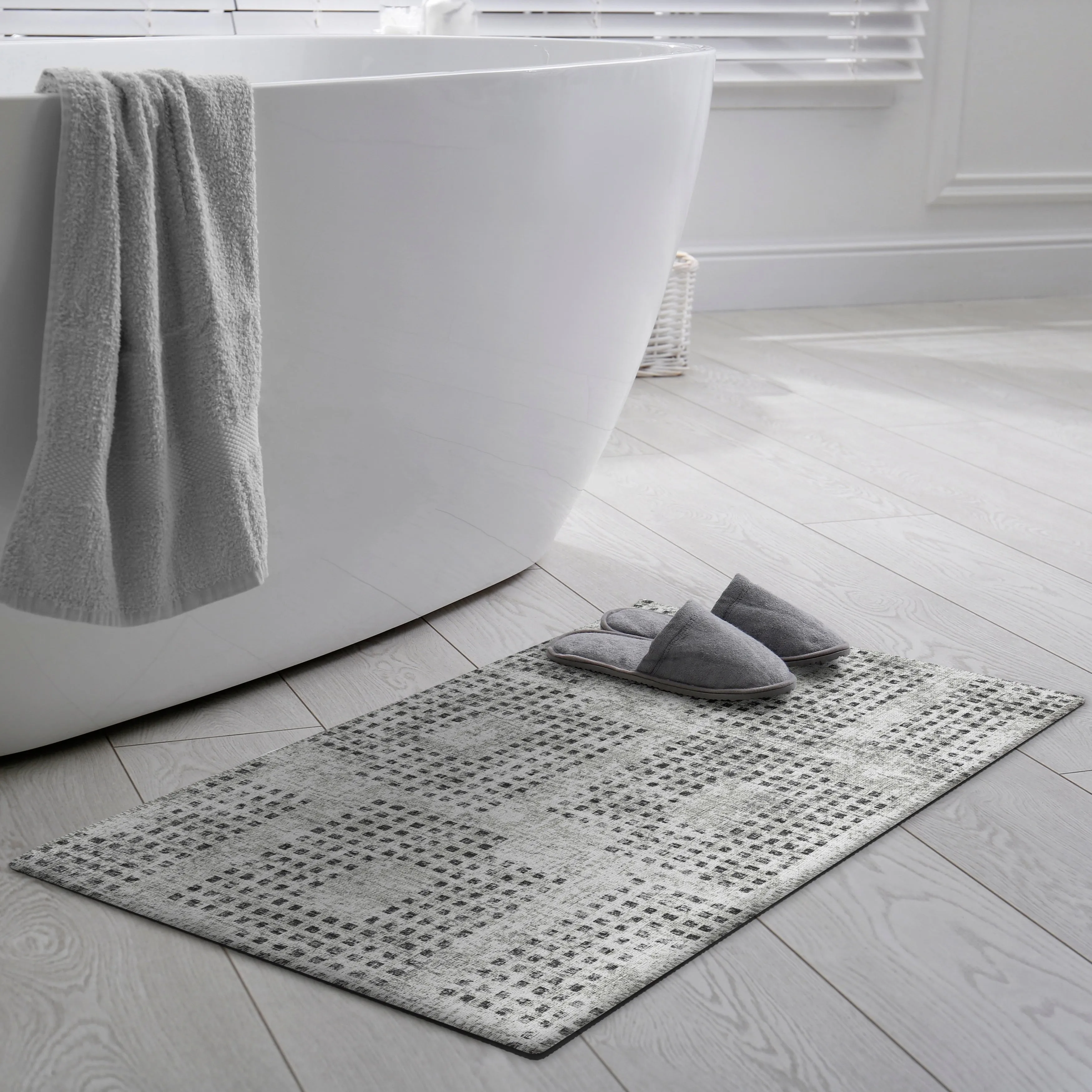 Indoor/ Outdoor Eleanor Modern Houndstooth Washable Rug