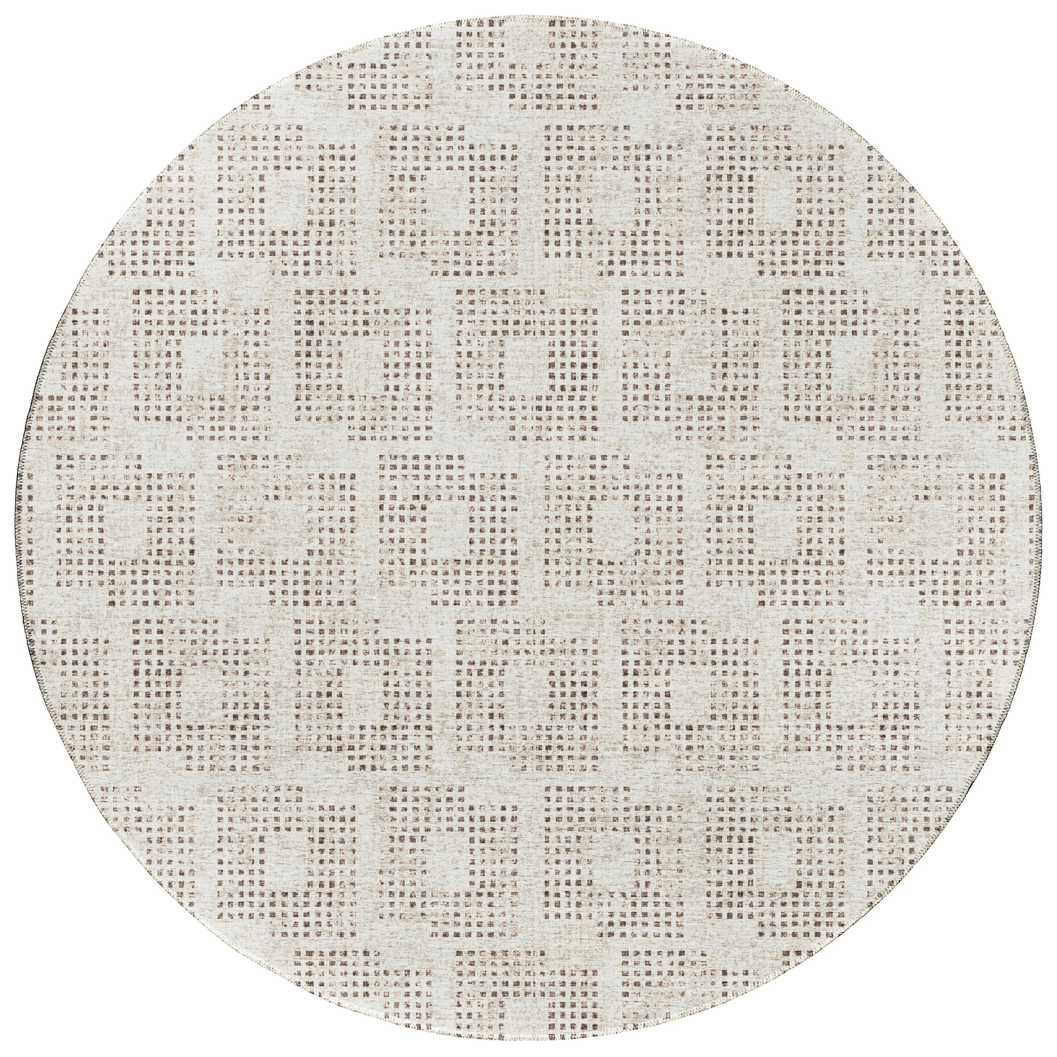 Indoor/ Outdoor Eleanor Modern Houndstooth Washable Rug