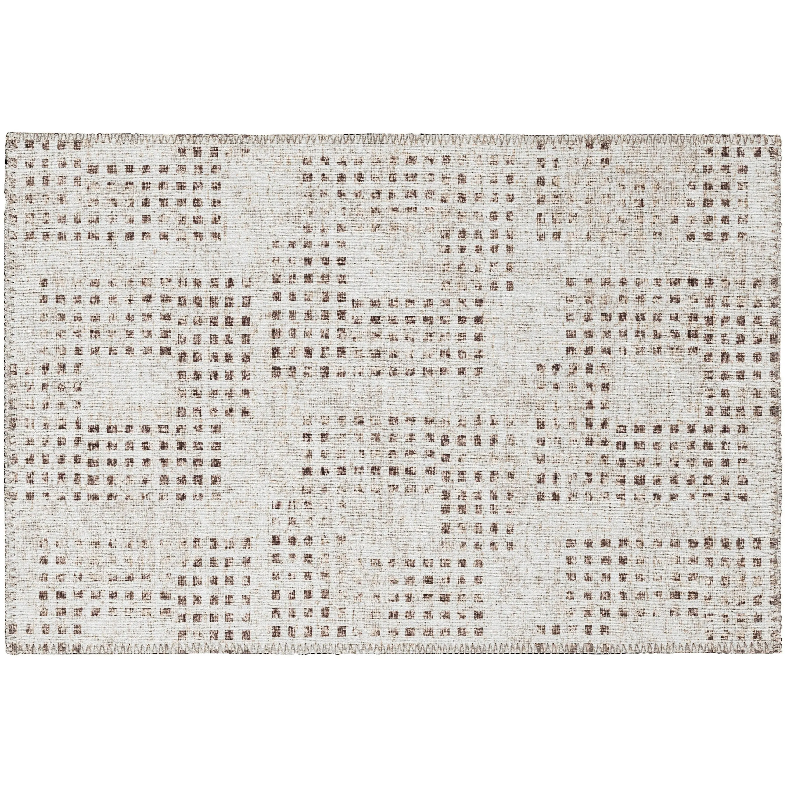 Indoor/ Outdoor Eleanor Modern Houndstooth Washable Rug