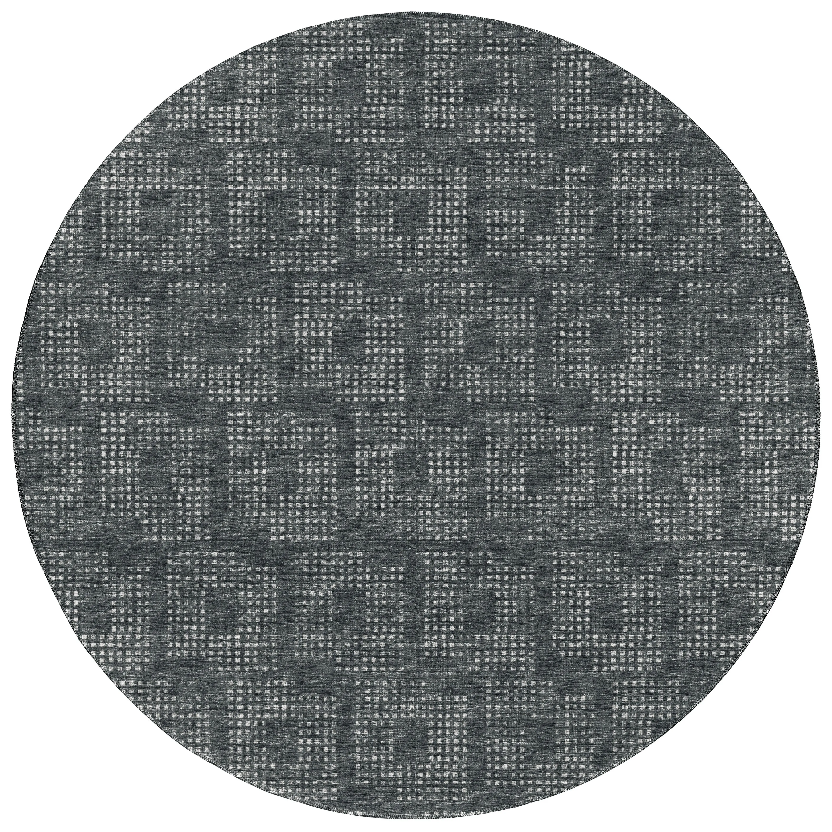 Indoor/ Outdoor Eleanor Modern Houndstooth Washable Rug
