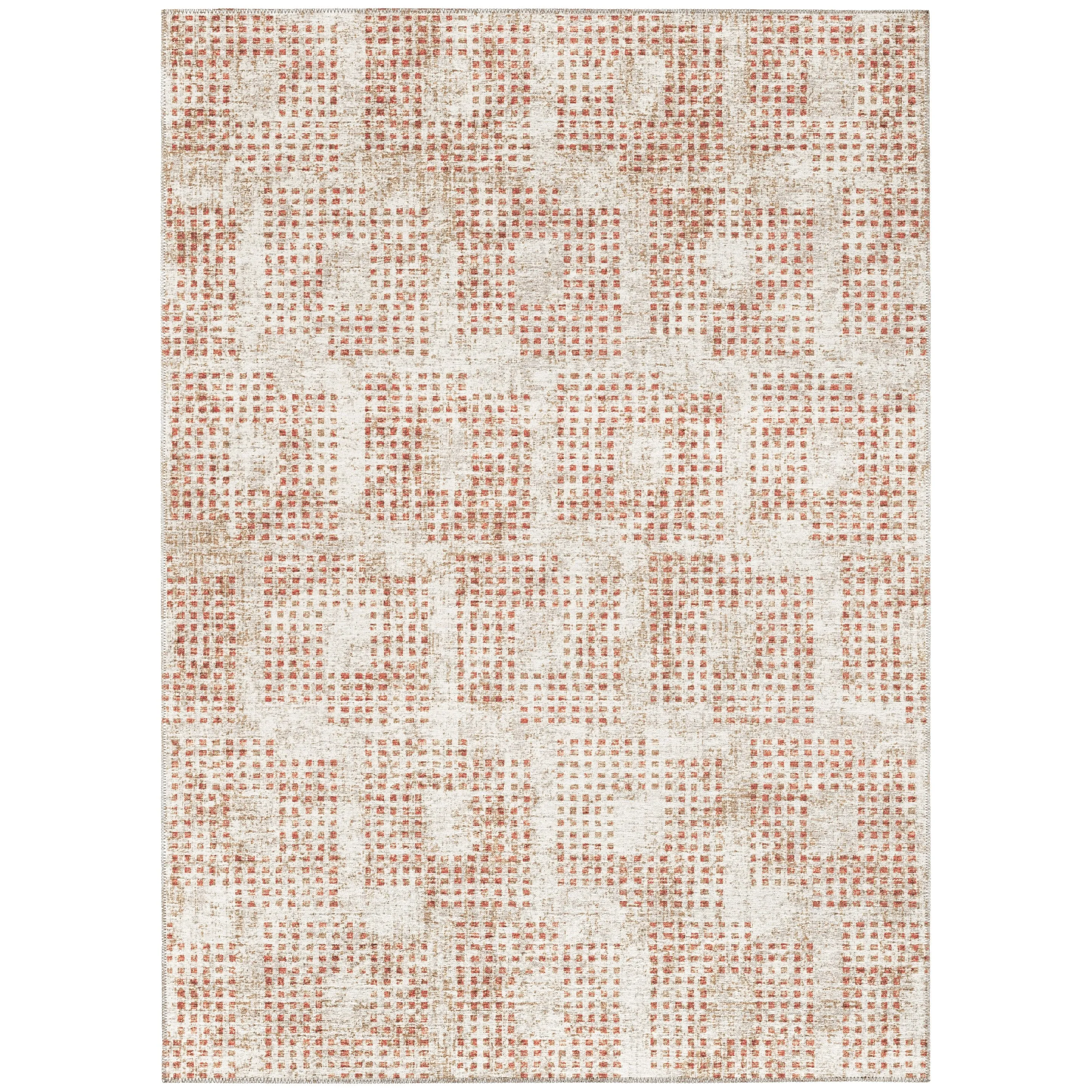 Indoor/ Outdoor Eleanor Modern Houndstooth Washable Rug