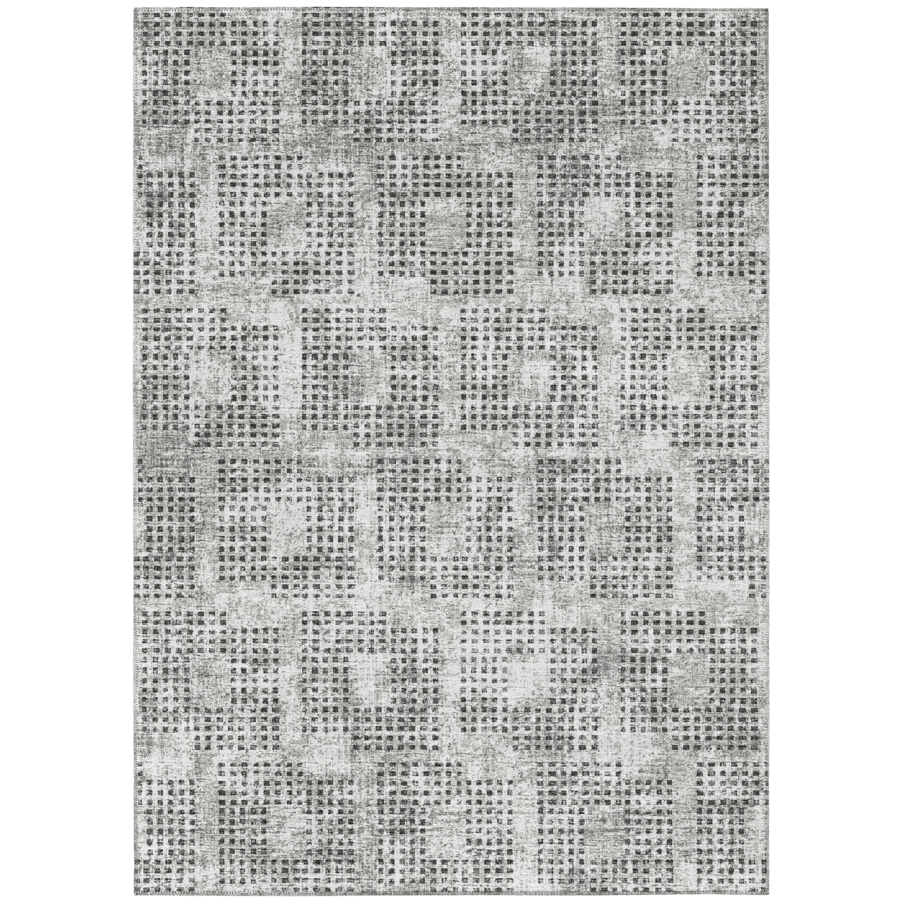 Indoor/ Outdoor Eleanor Modern Houndstooth Washable Rug