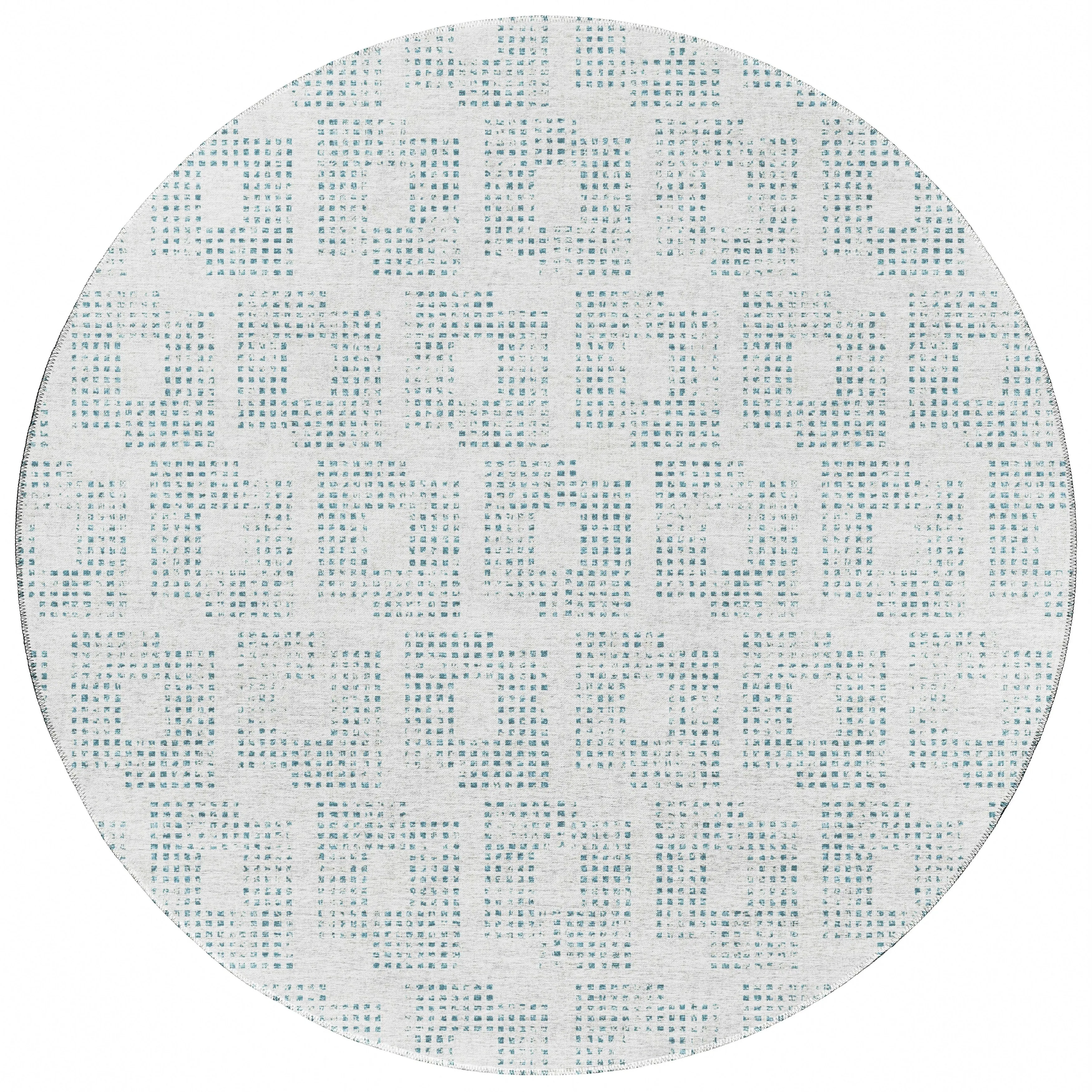 Indoor/ Outdoor Eleanor Modern Houndstooth Washable Rug