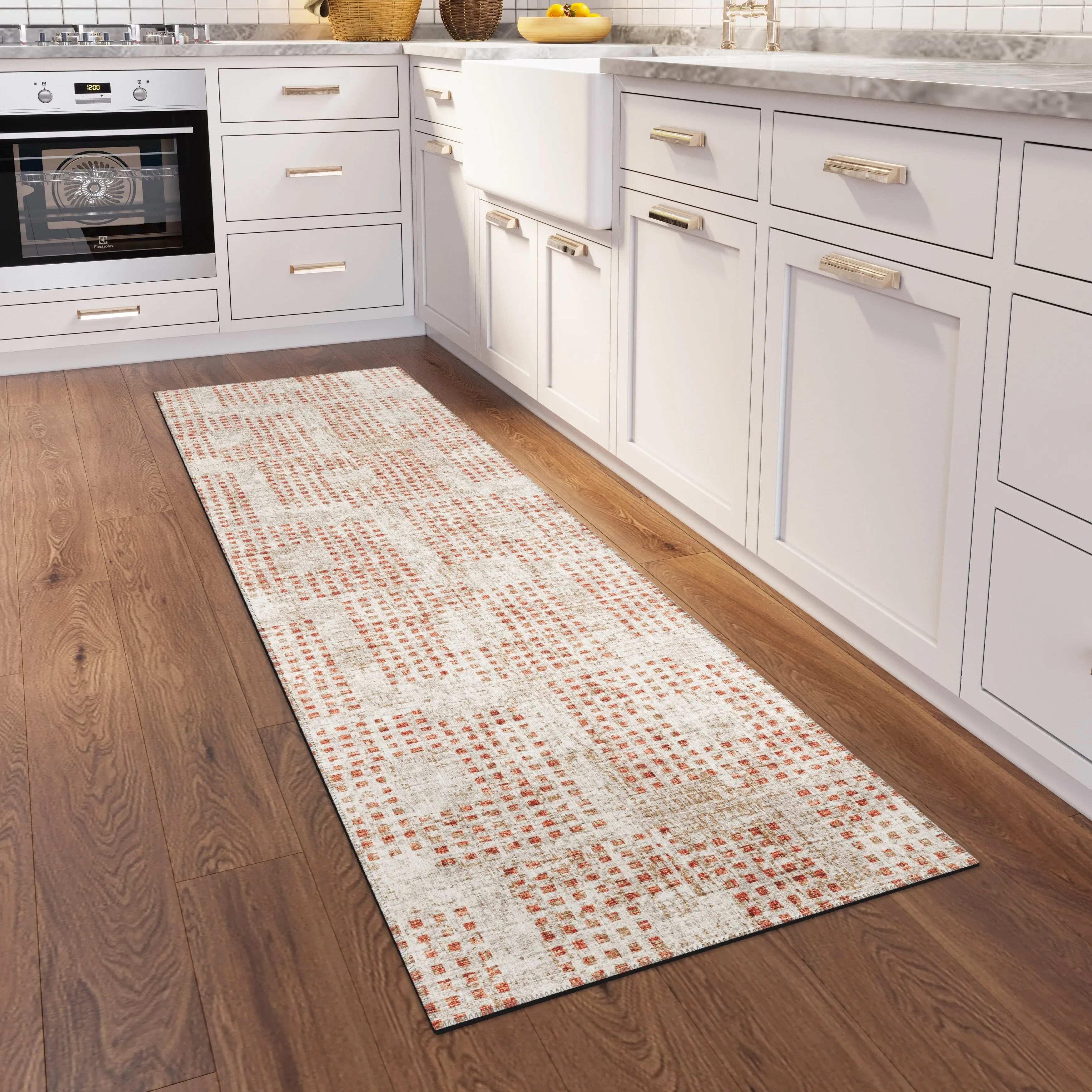 Indoor/ Outdoor Eleanor Modern Houndstooth Washable Rug