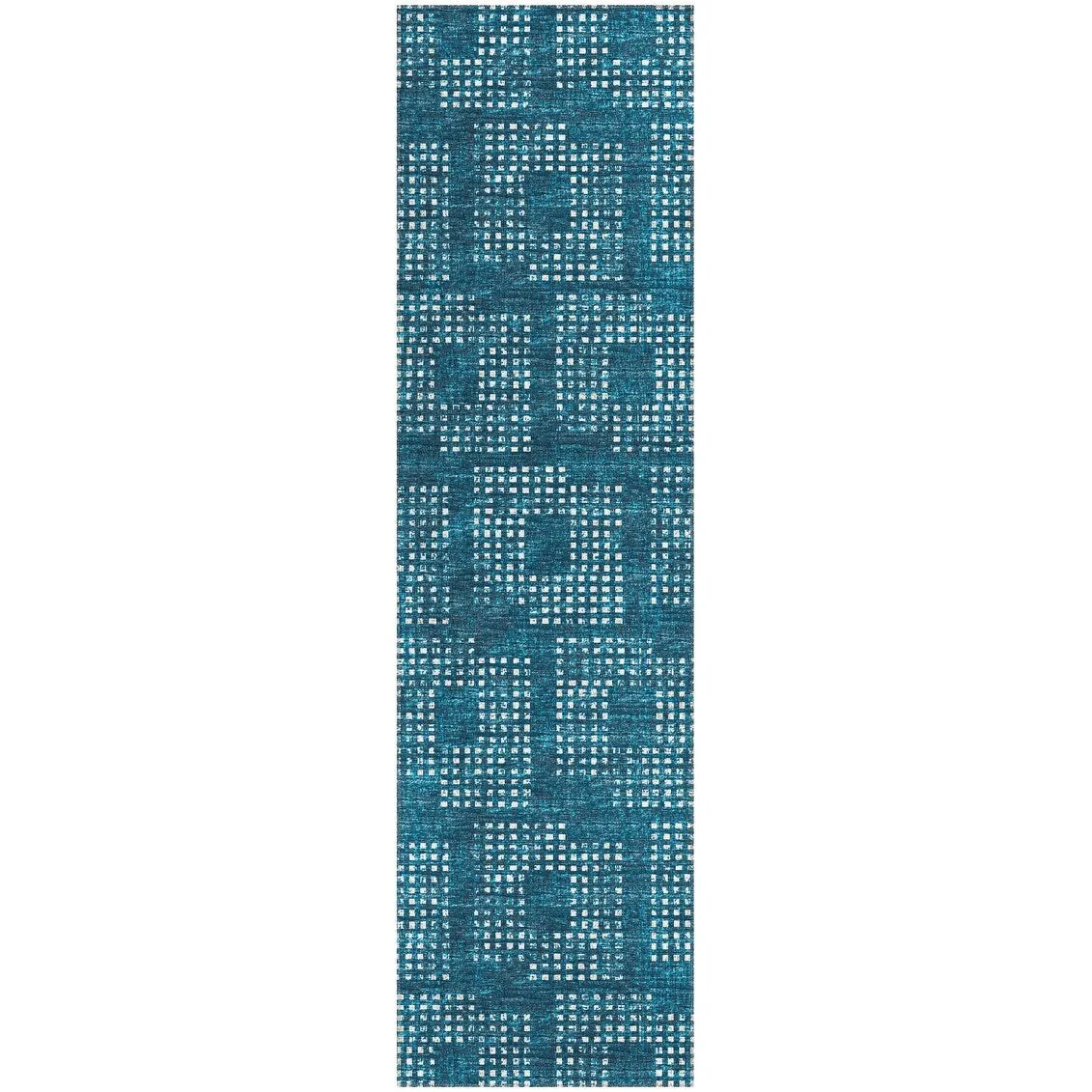 Indoor/ Outdoor Eleanor Modern Houndstooth Washable Rug
