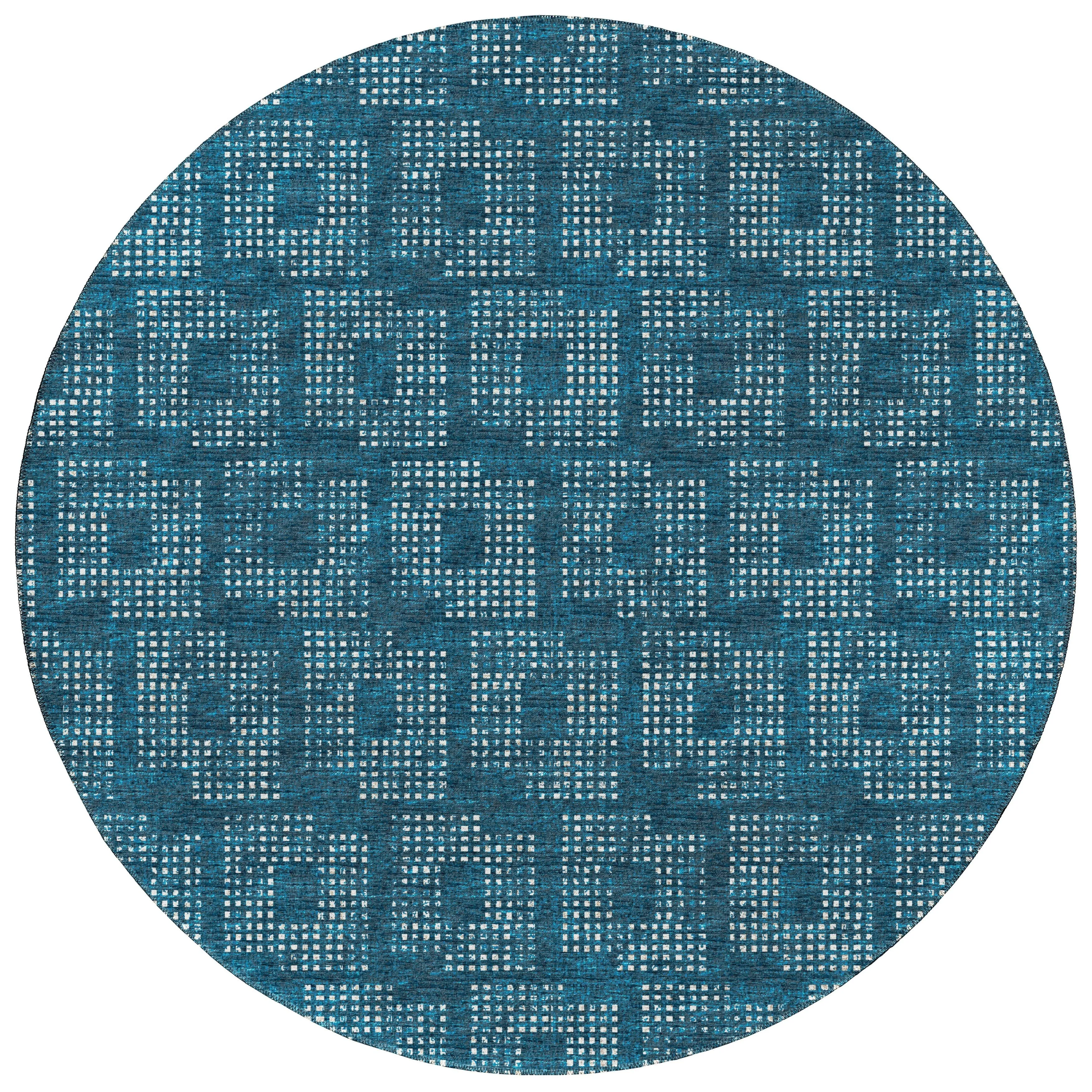 Indoor/ Outdoor Eleanor Modern Houndstooth Washable Rug