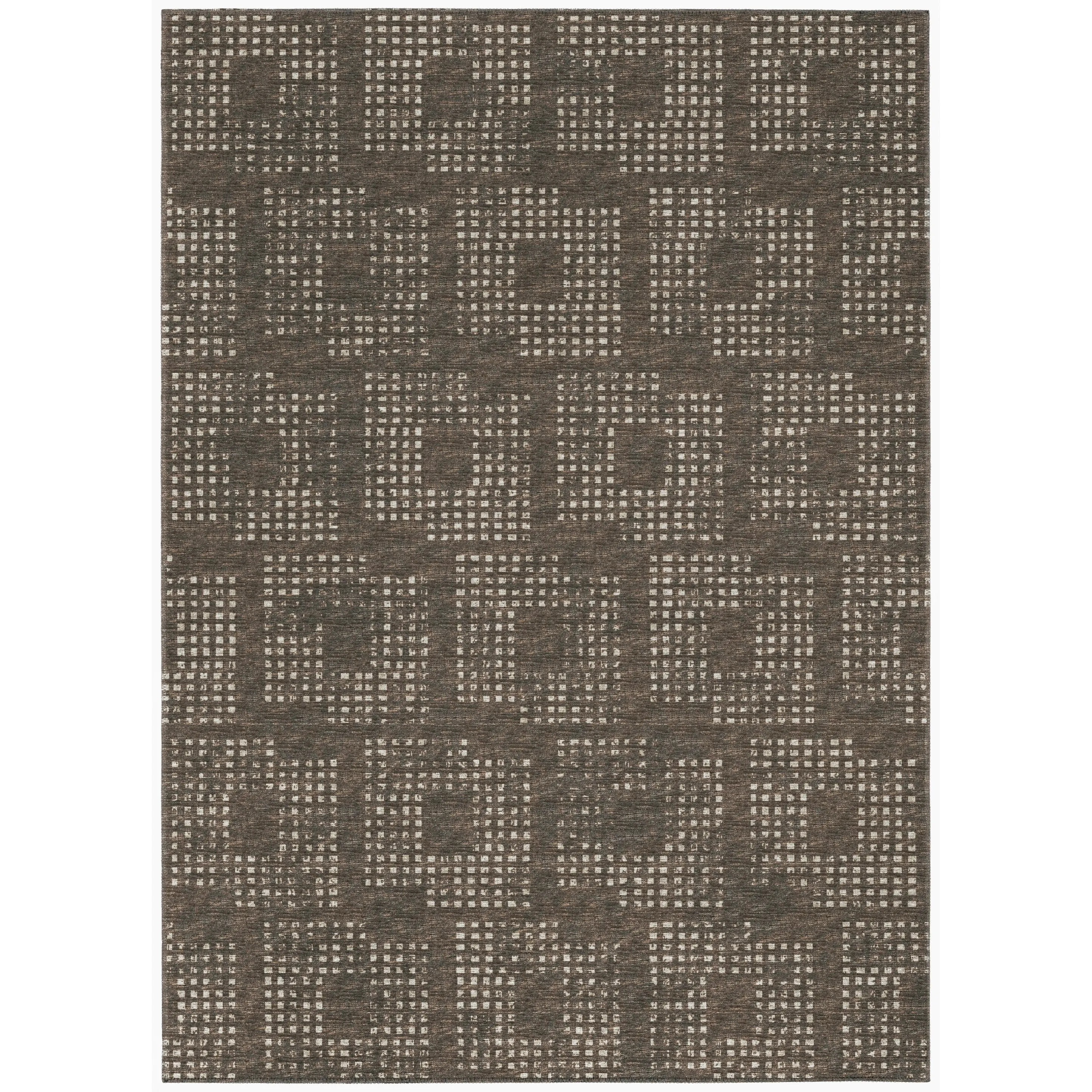 Indoor/ Outdoor Eleanor Modern Houndstooth Washable Rug