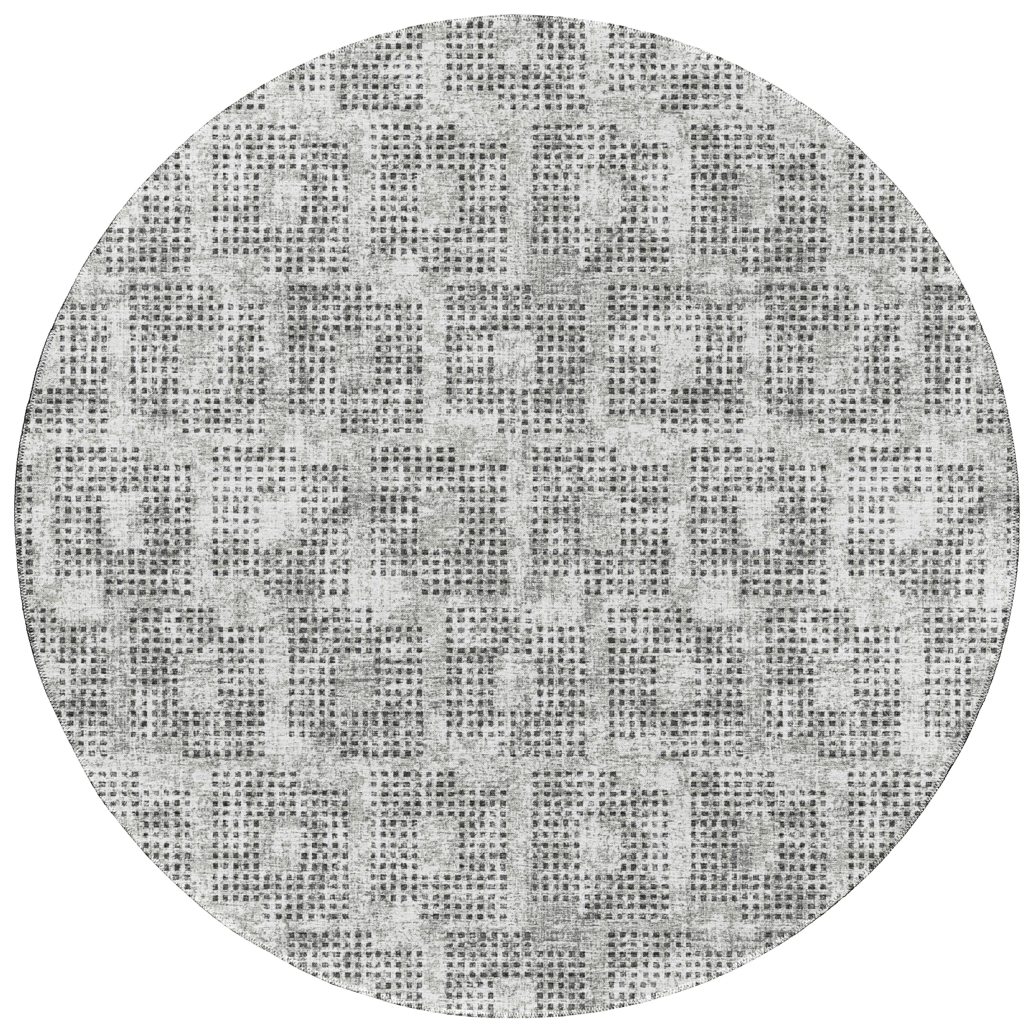 Indoor/ Outdoor Eleanor Modern Houndstooth Washable Rug