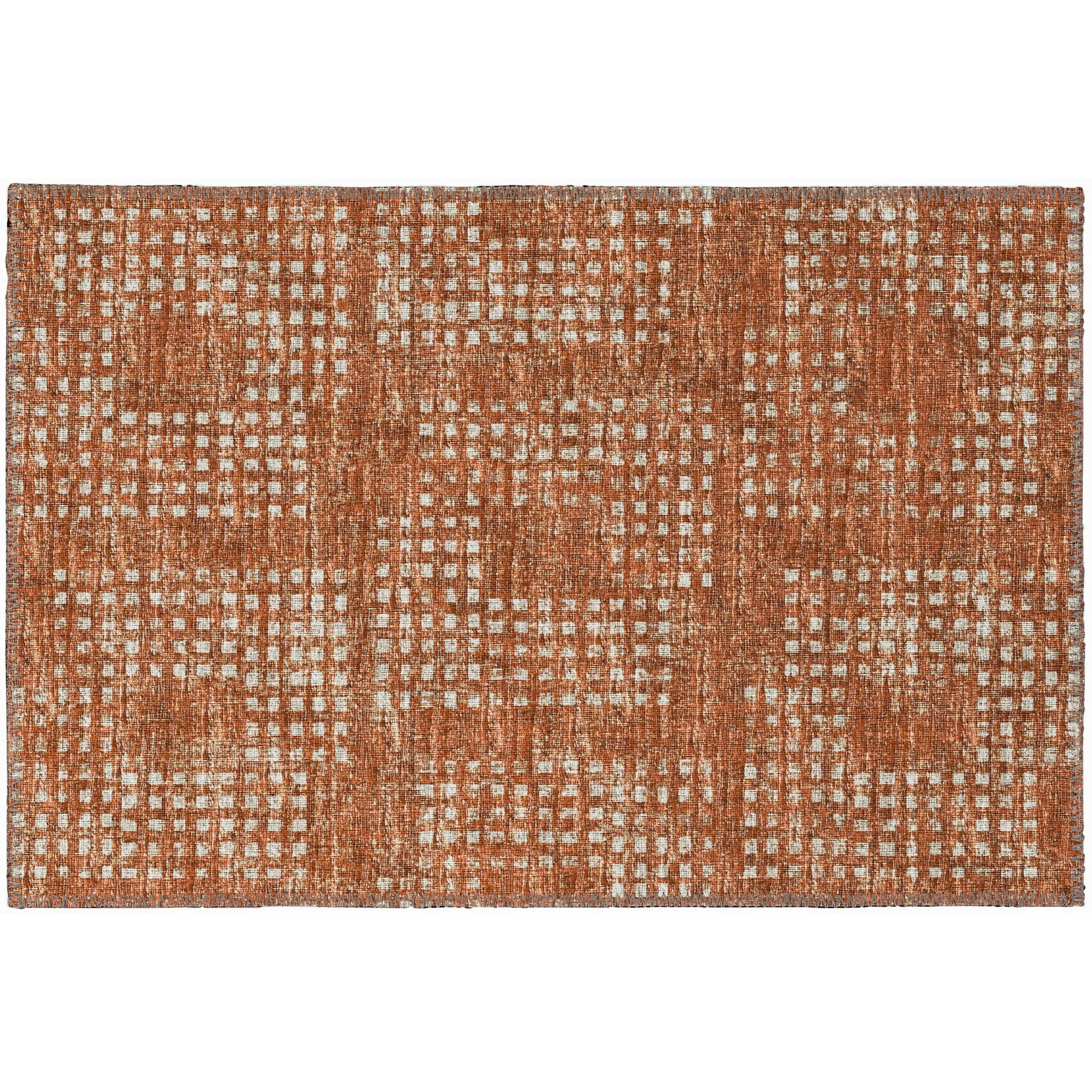 Indoor/ Outdoor Eleanor Modern Houndstooth Washable Rug