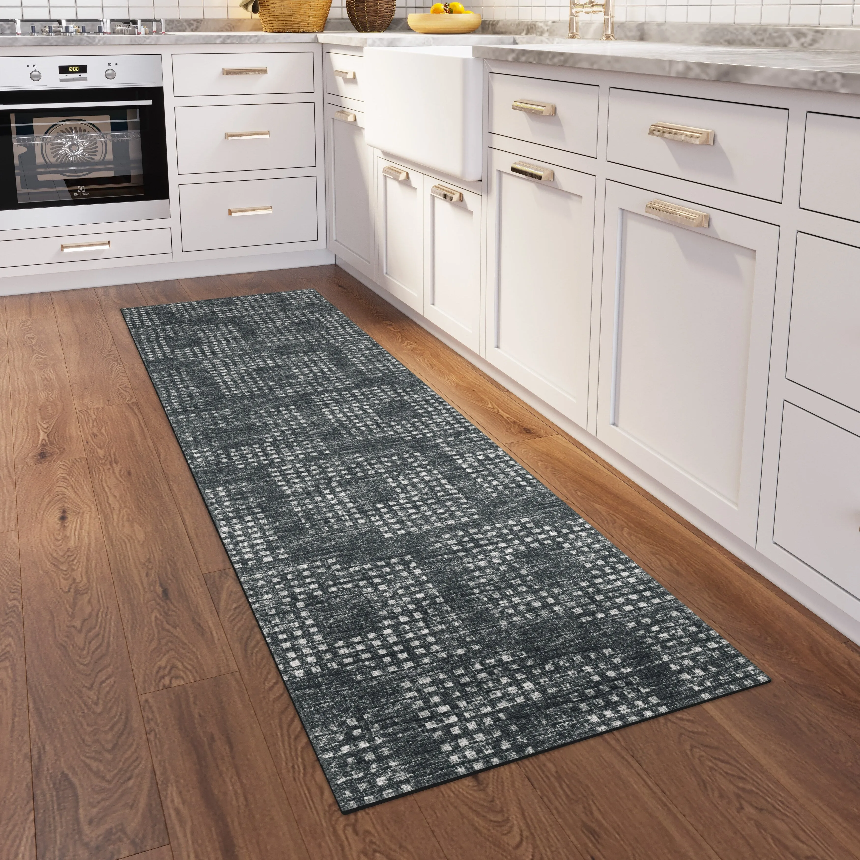 Indoor/ Outdoor Eleanor Modern Houndstooth Washable Rug