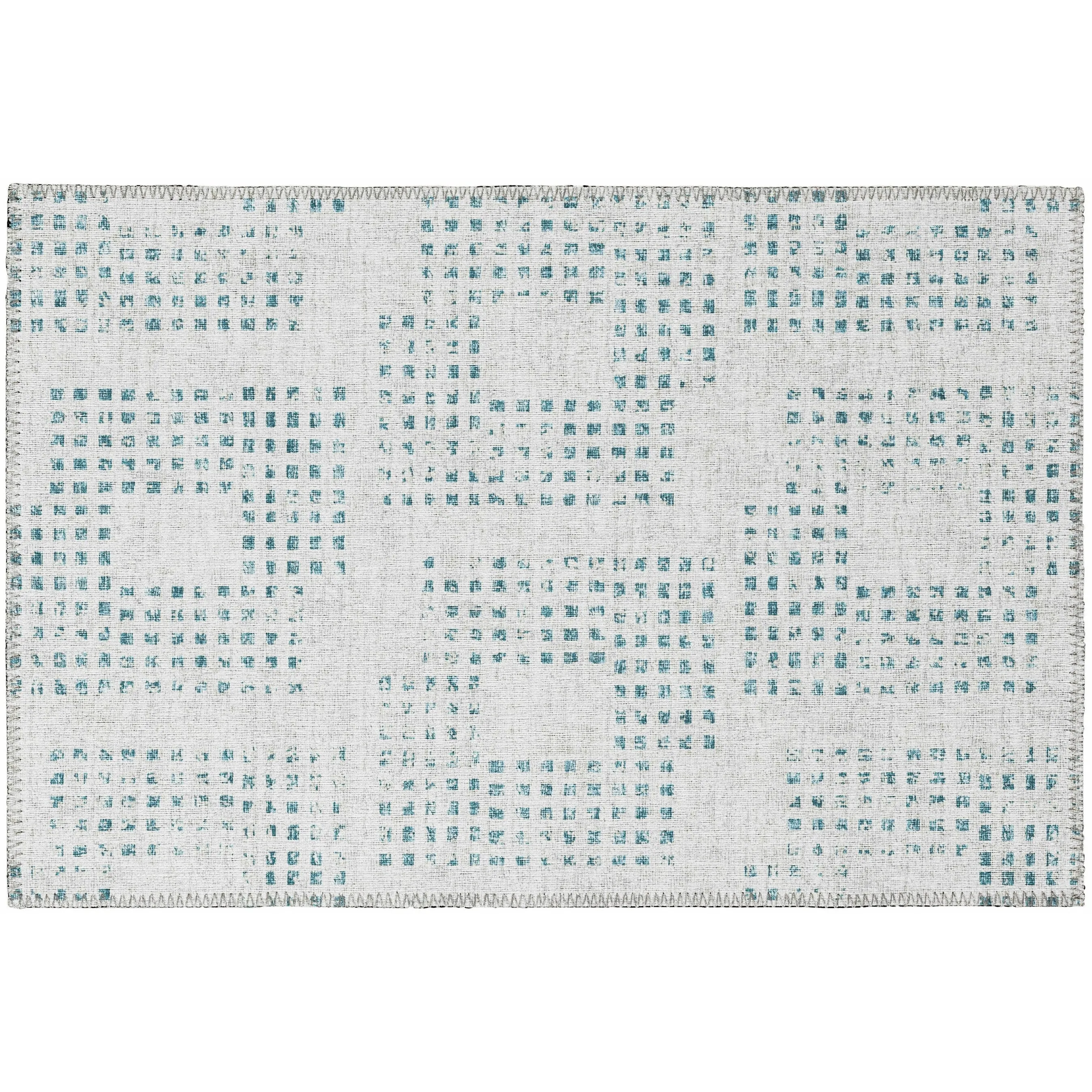 Indoor/ Outdoor Eleanor Modern Houndstooth Washable Rug