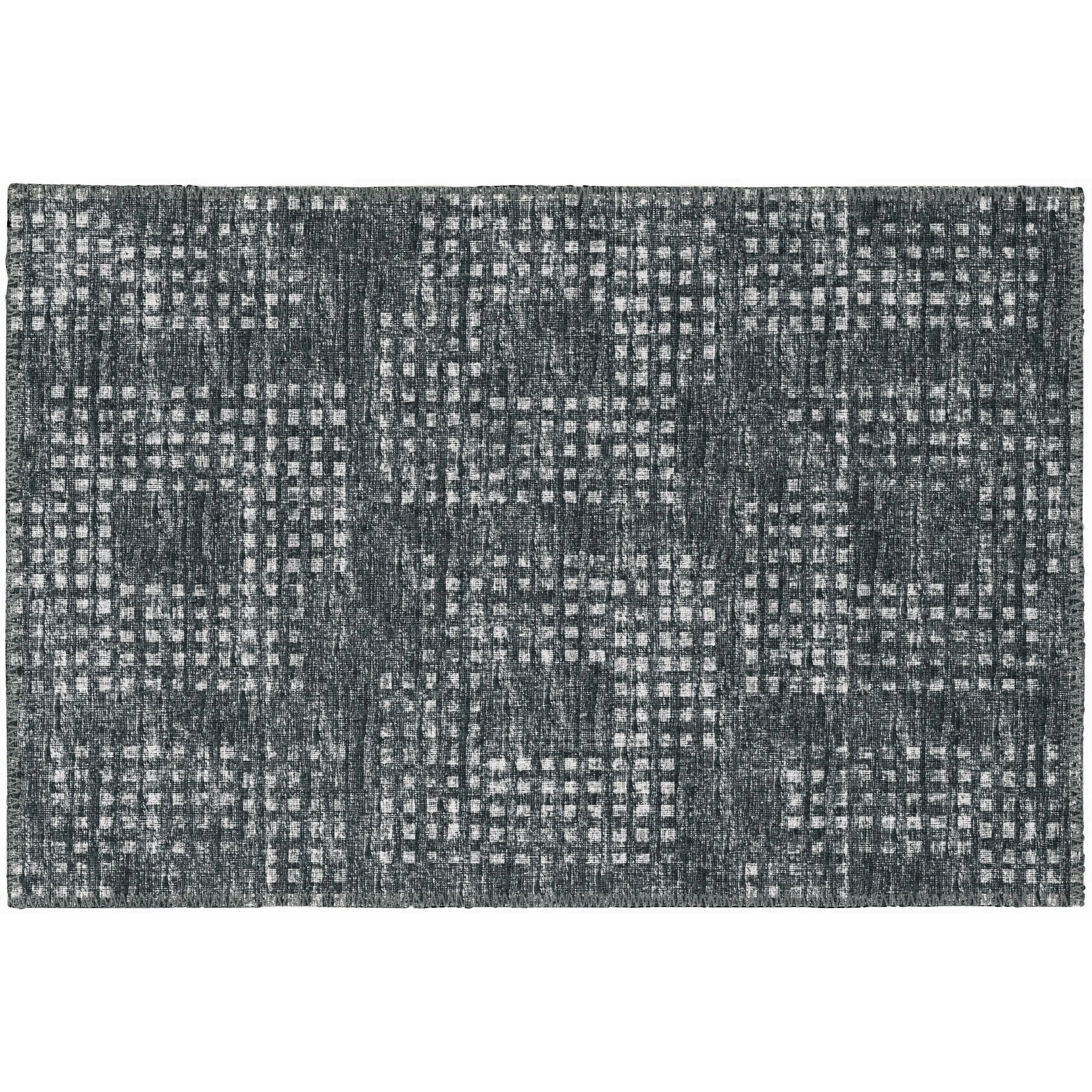 Indoor/ Outdoor Eleanor Modern Houndstooth Washable Rug