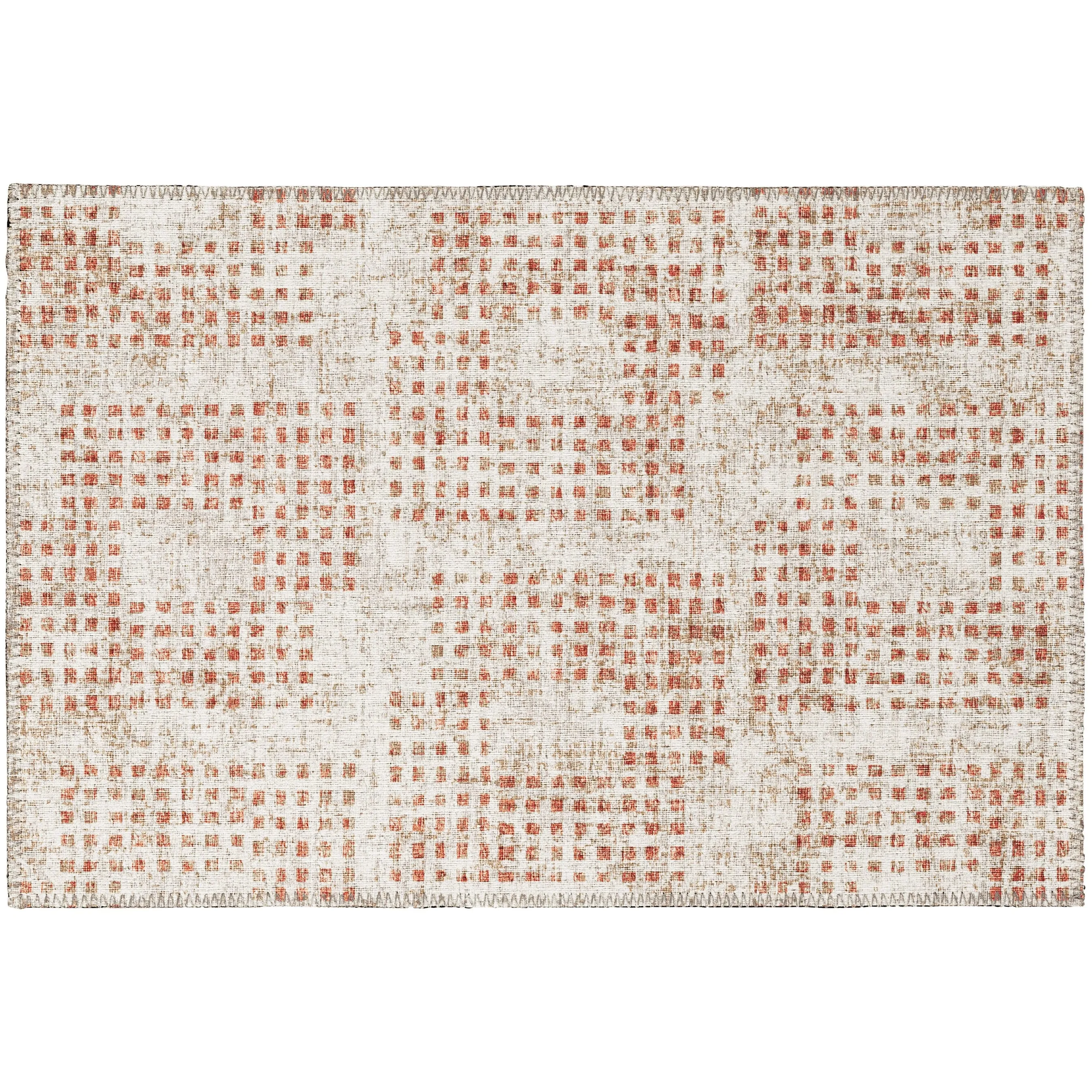 Indoor/ Outdoor Eleanor Modern Houndstooth Washable Rug