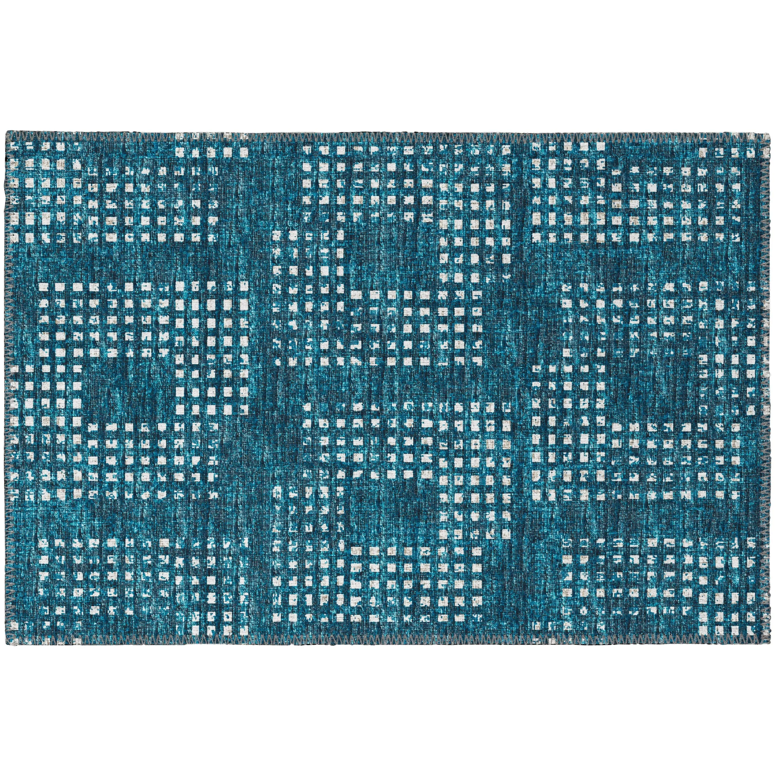 Indoor/ Outdoor Eleanor Modern Houndstooth Washable Rug