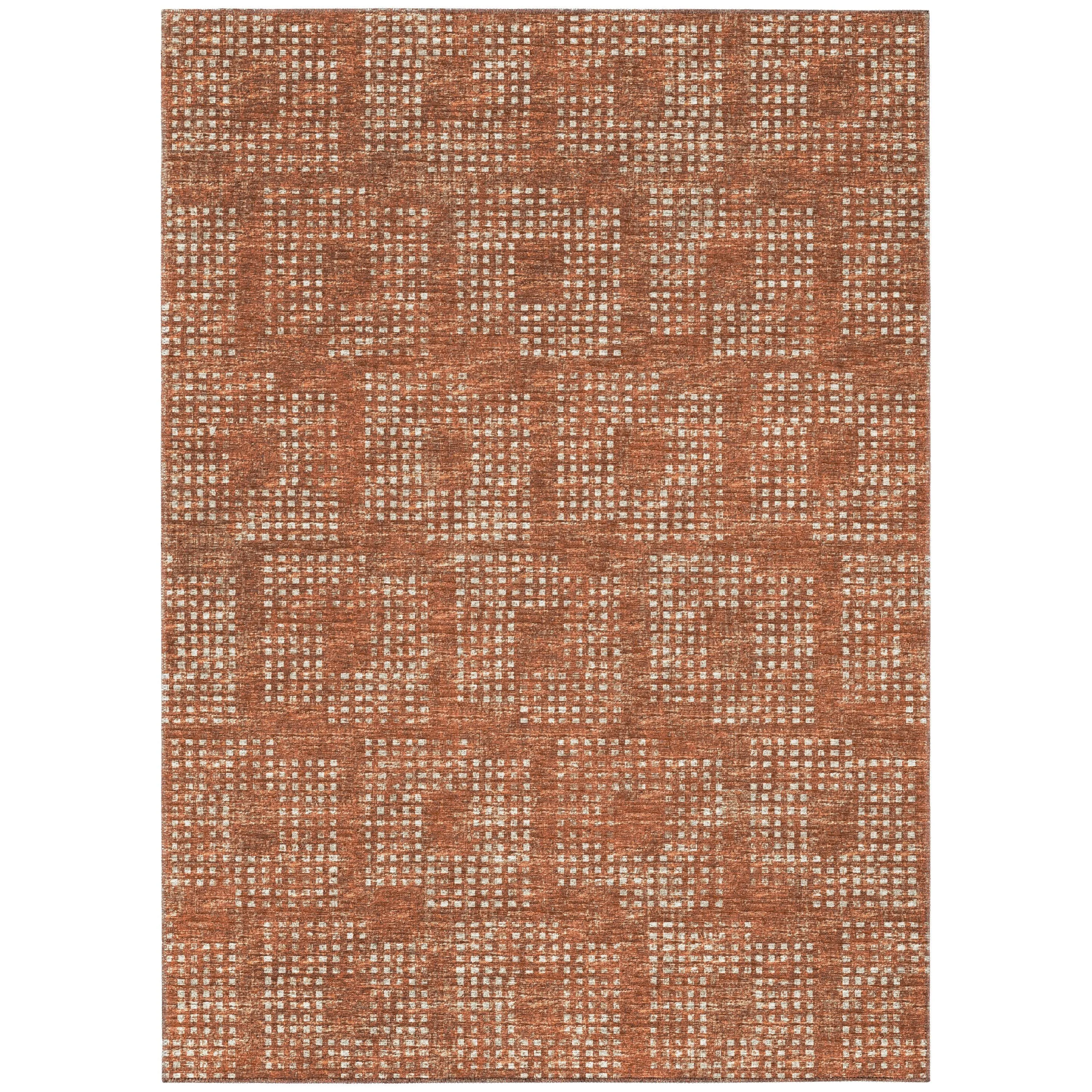 Indoor/ Outdoor Eleanor Modern Houndstooth Washable Rug