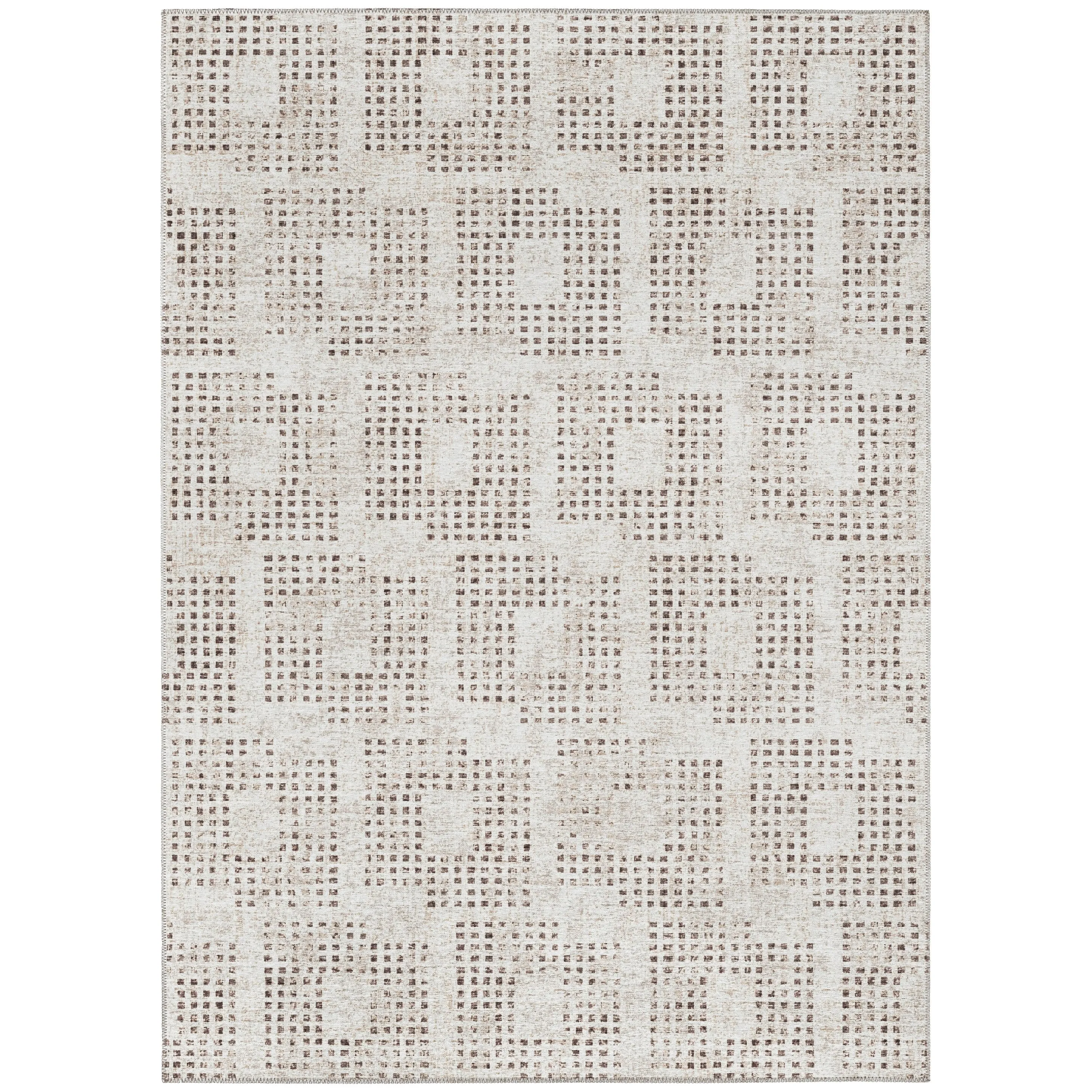 Indoor/ Outdoor Eleanor Modern Houndstooth Washable Rug