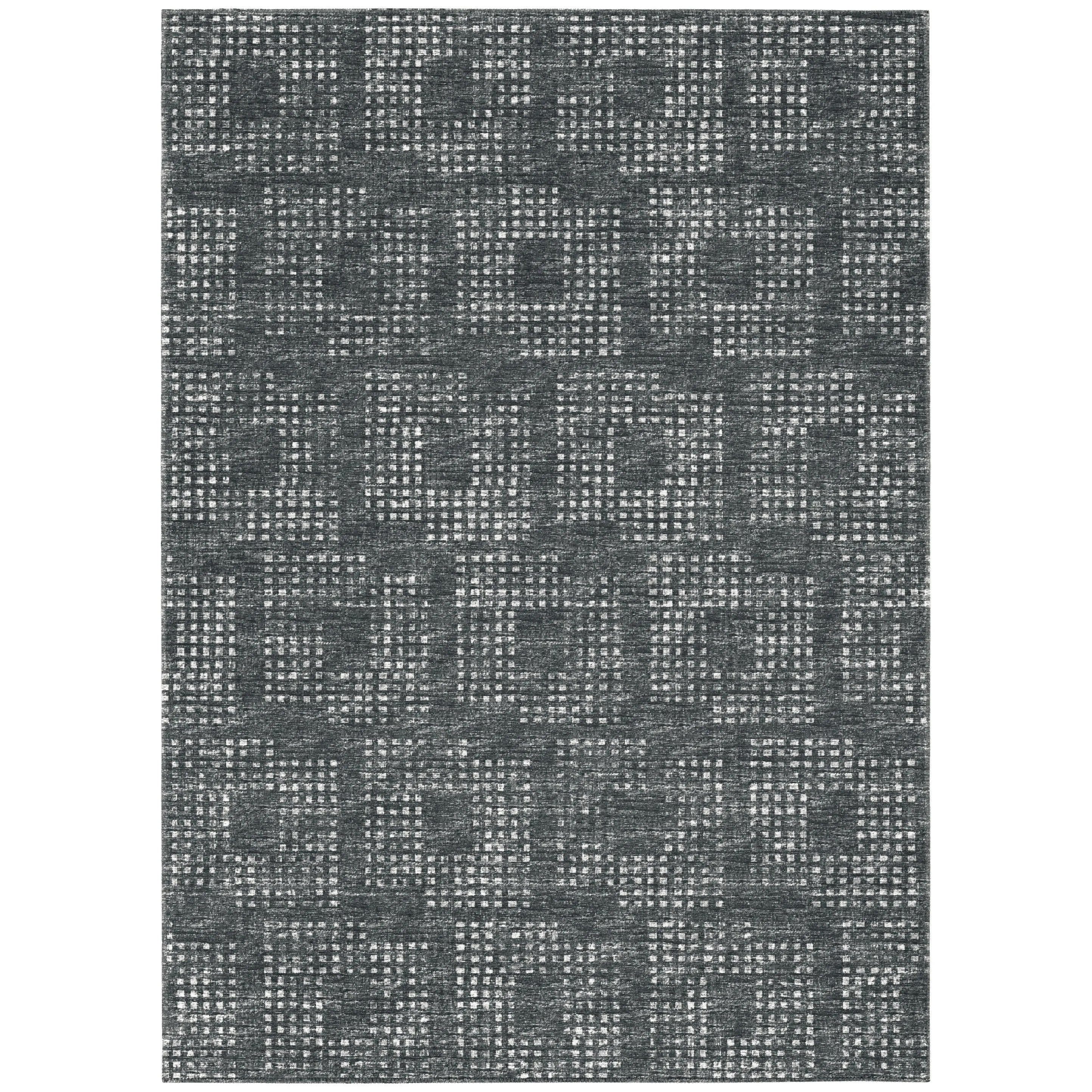 Indoor/ Outdoor Eleanor Modern Houndstooth Washable Rug