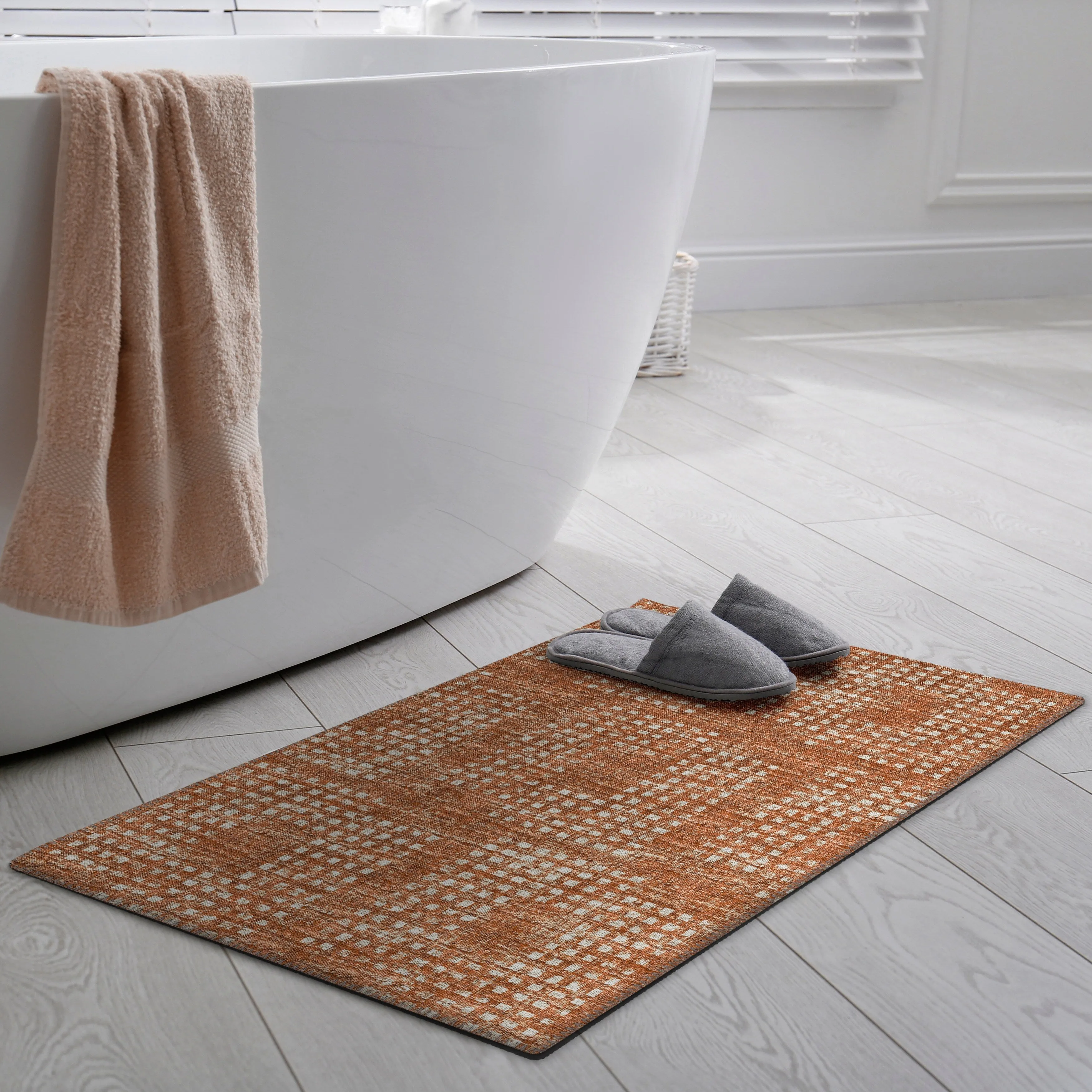 Indoor/ Outdoor Eleanor Modern Houndstooth Washable Rug