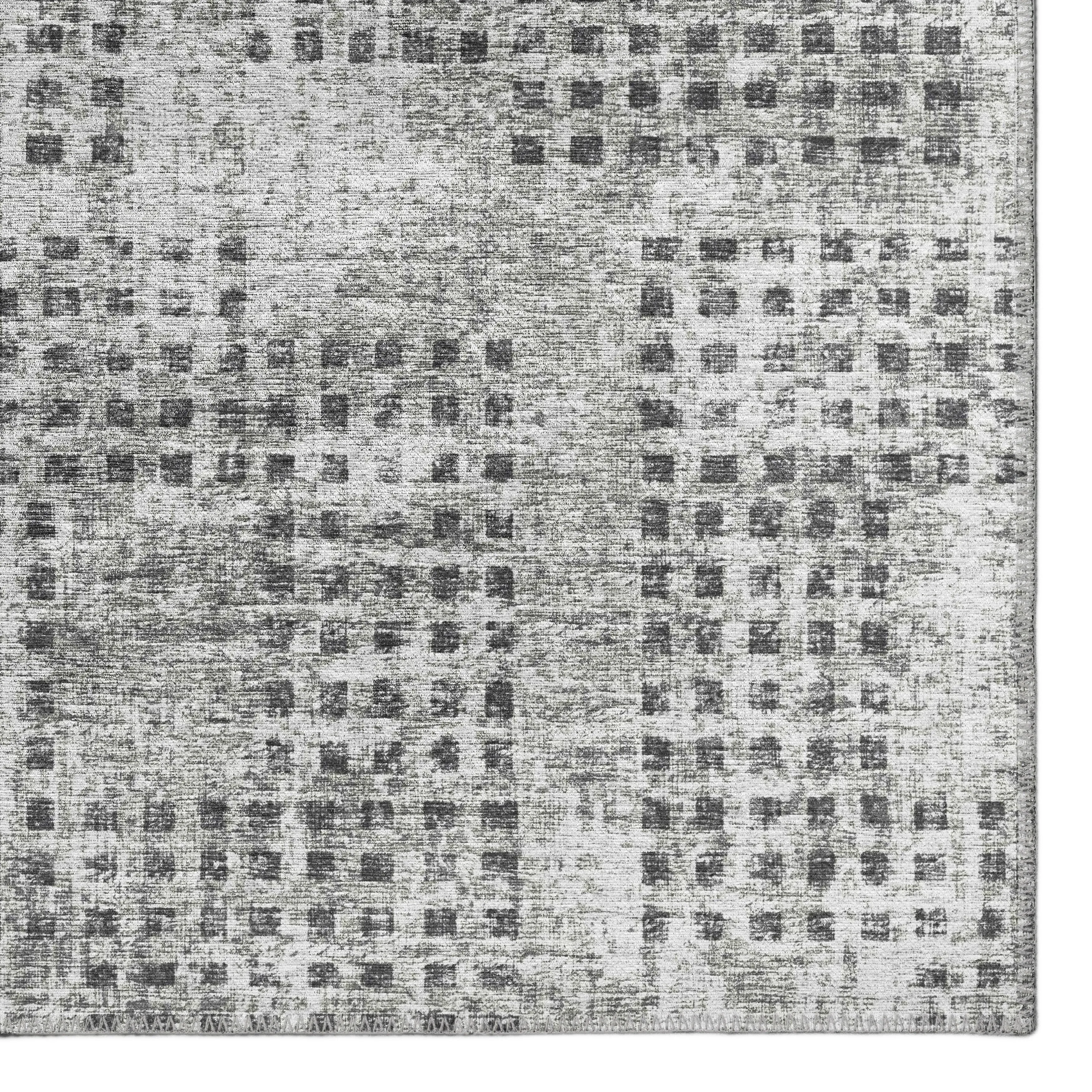 Indoor/ Outdoor Eleanor Modern Houndstooth Washable Rug