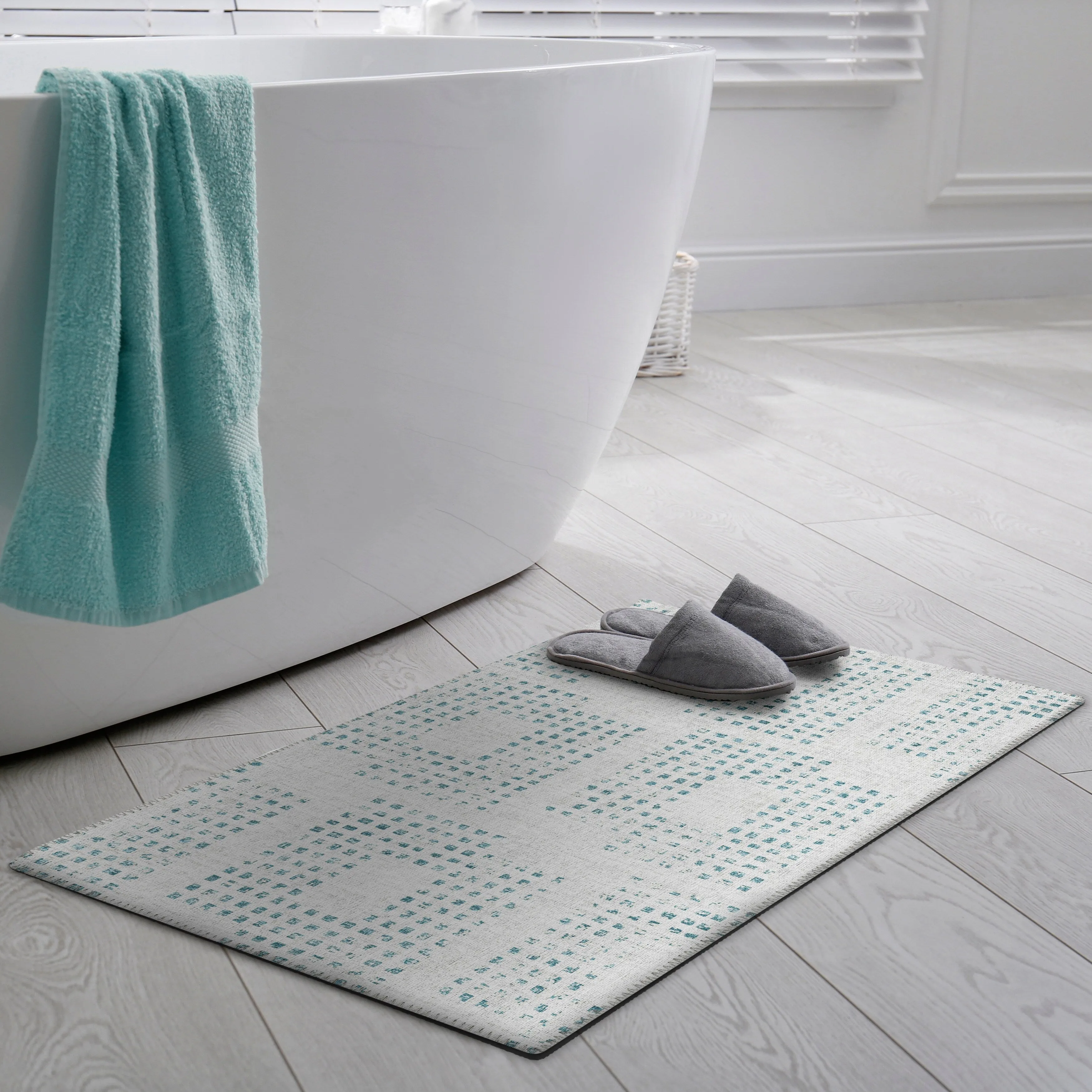 Indoor/ Outdoor Eleanor Modern Houndstooth Washable Rug