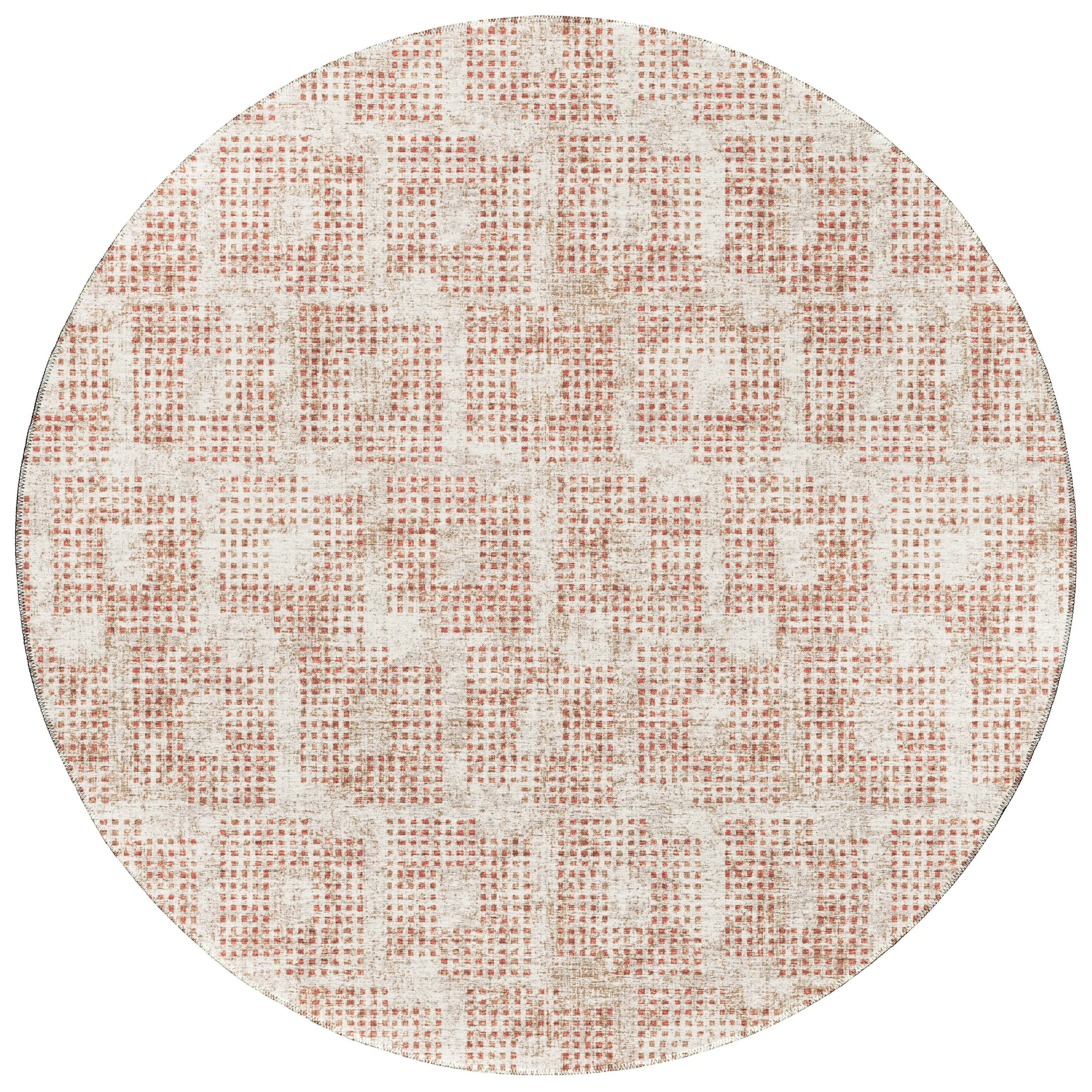 Indoor/ Outdoor Eleanor Modern Houndstooth Washable Rug