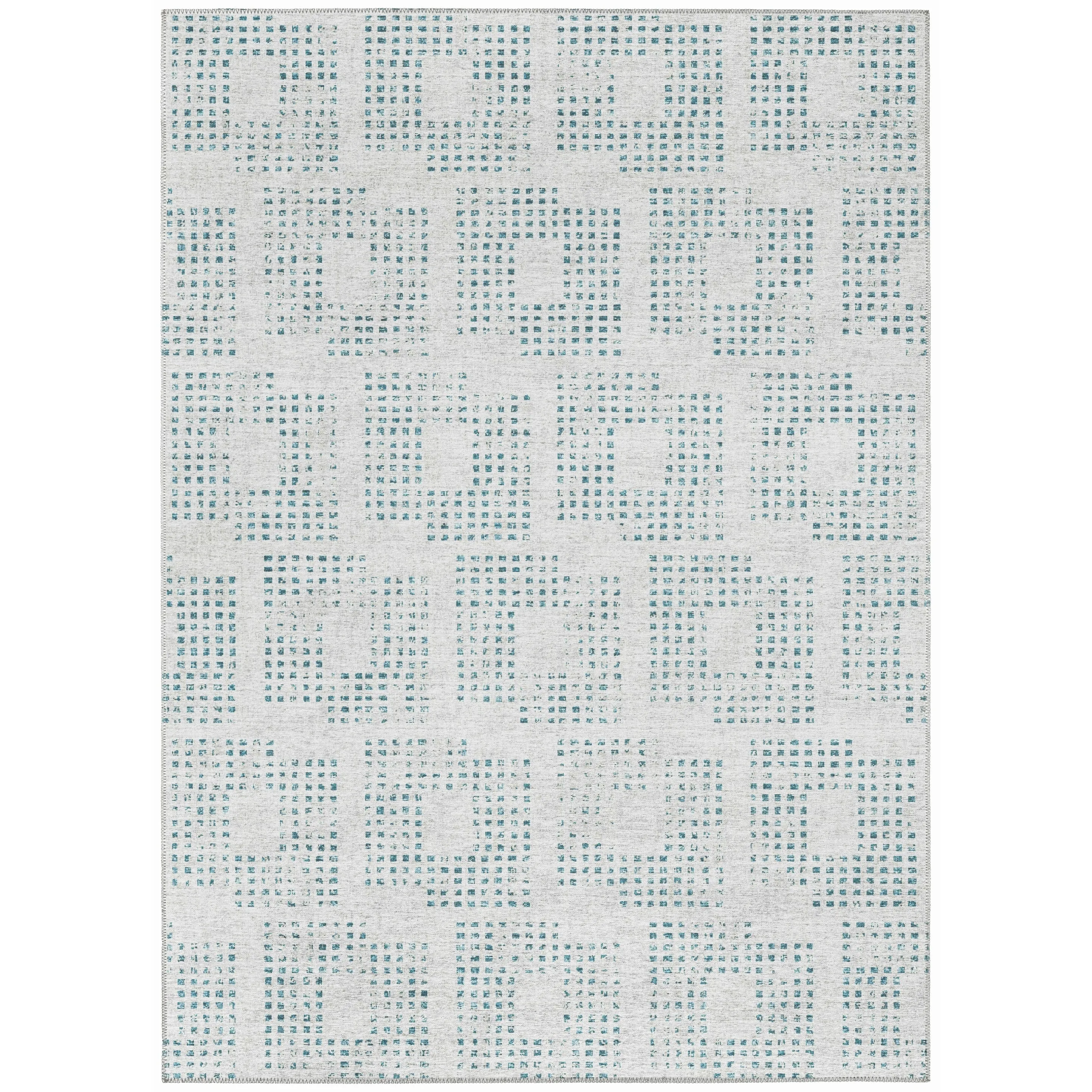 Indoor/ Outdoor Eleanor Modern Houndstooth Washable Rug