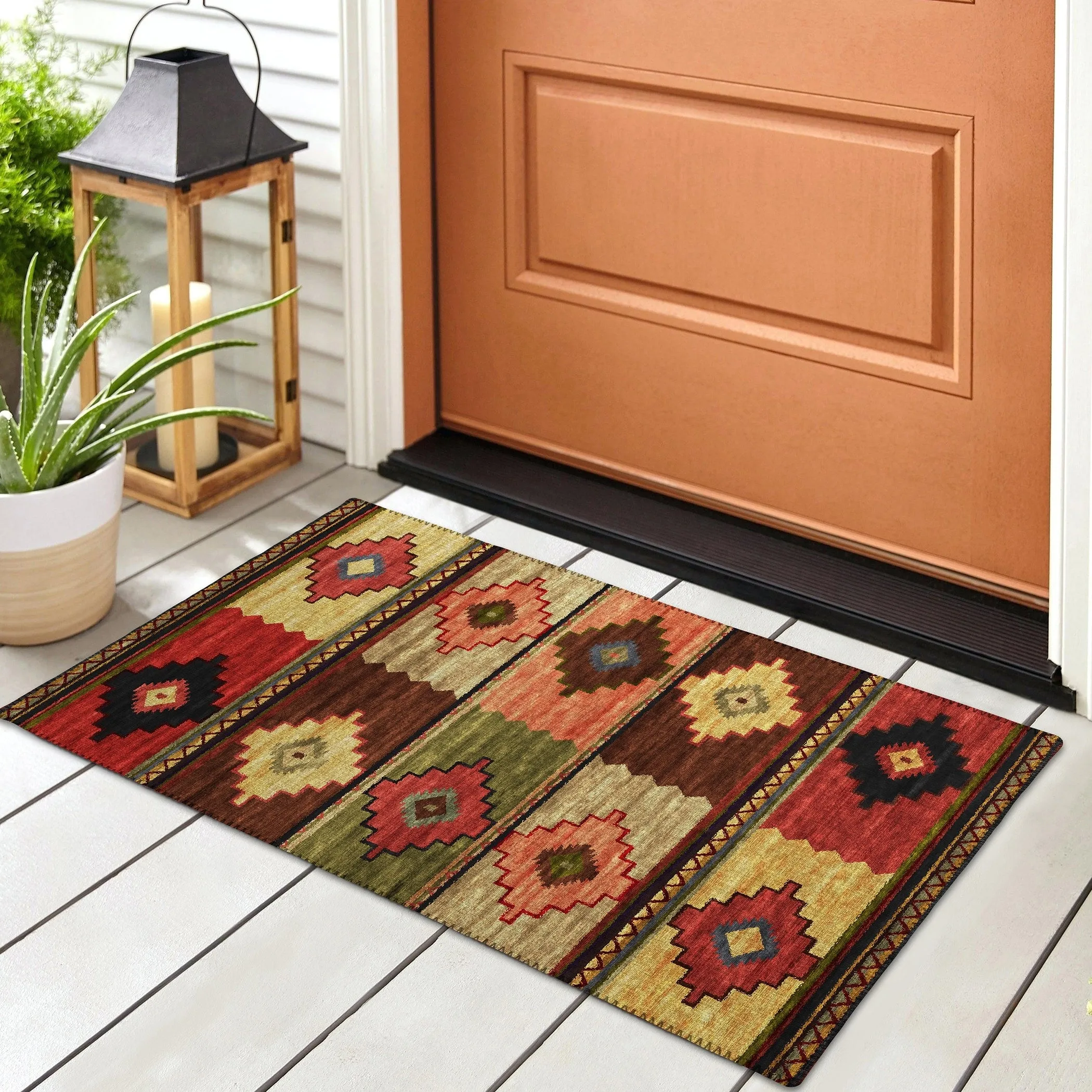 Indoor/ Outdoor Sonora Boho Medallions Washable Rug