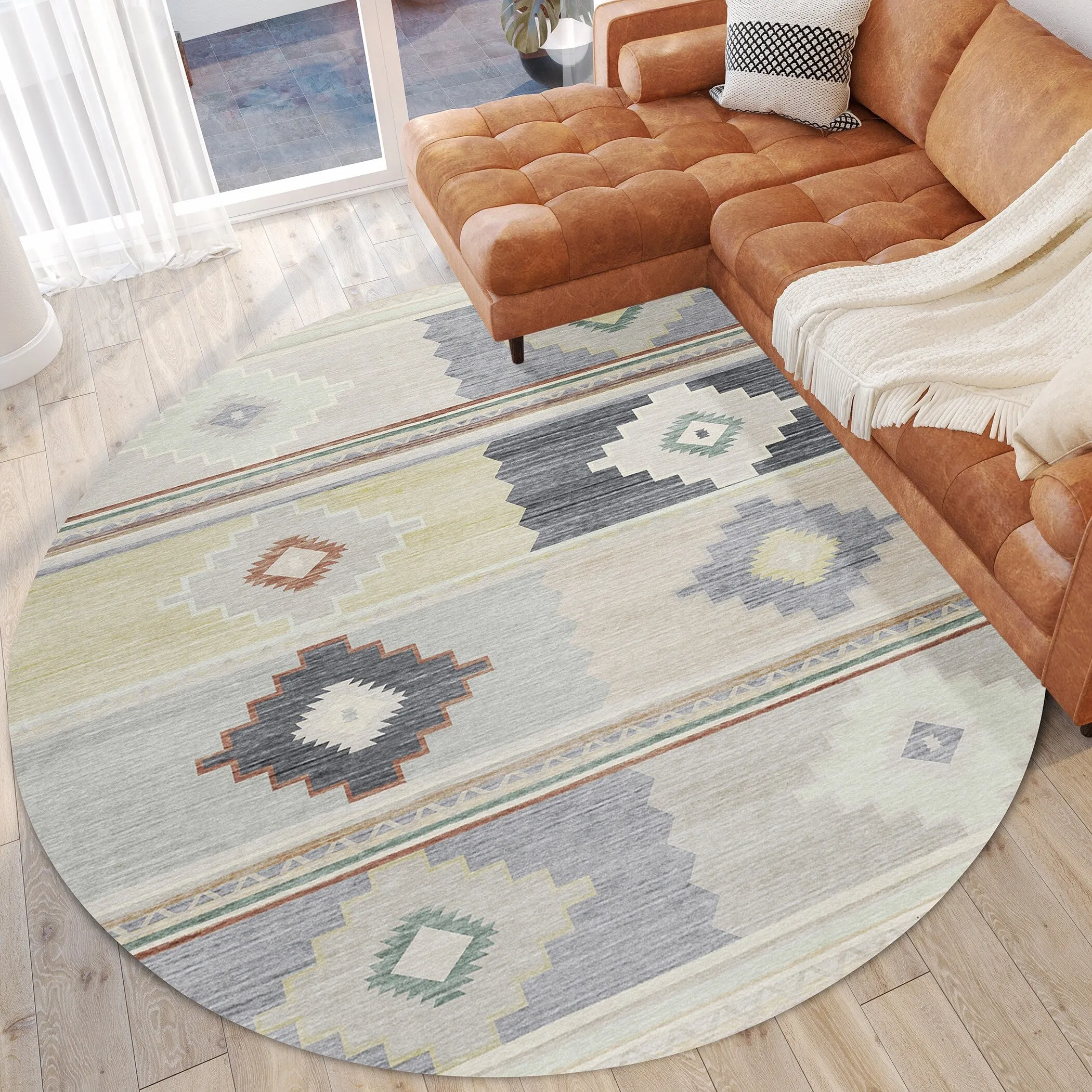 Indoor/ Outdoor Sonora Boho Medallions Washable Rug