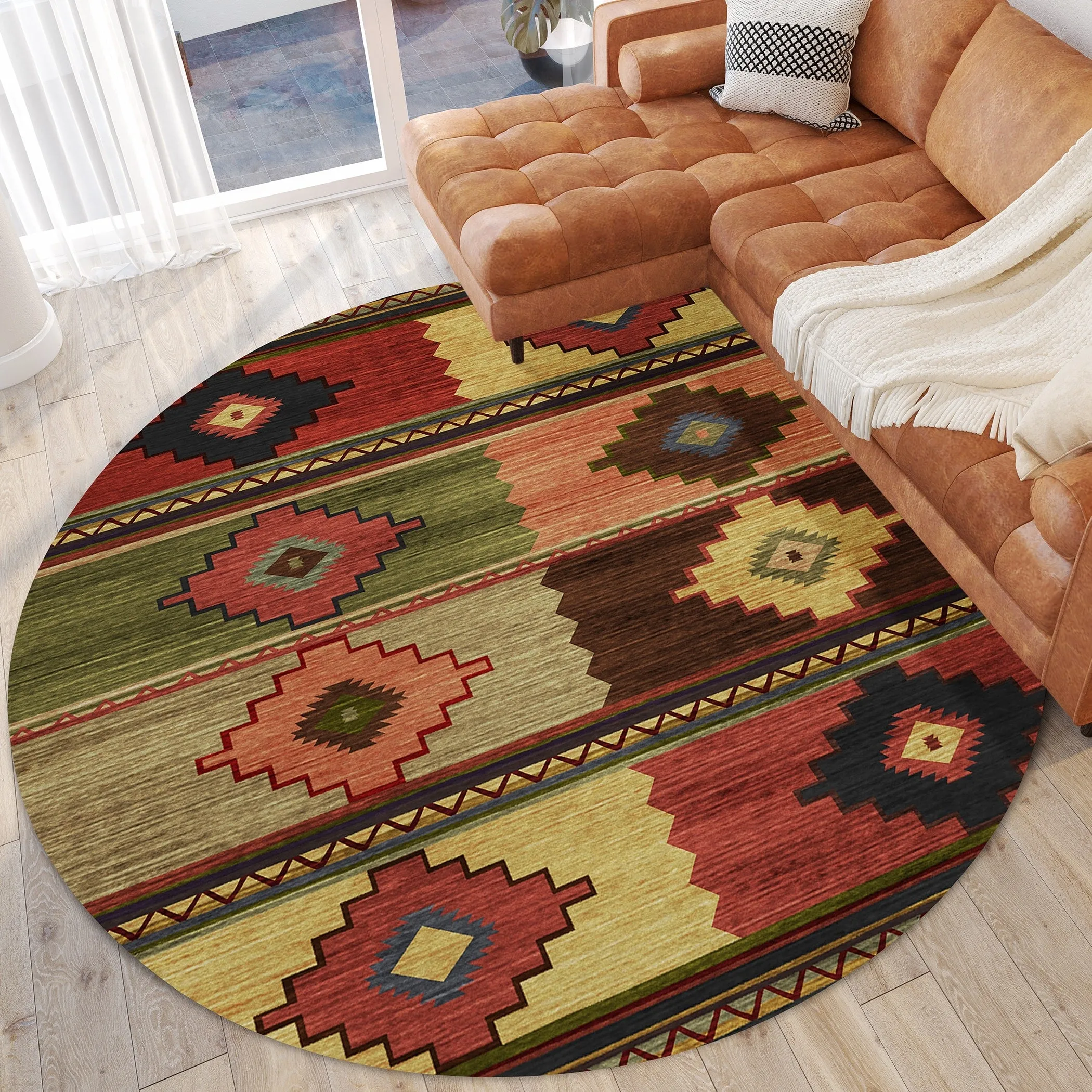 Indoor/ Outdoor Sonora Boho Medallions Washable Rug