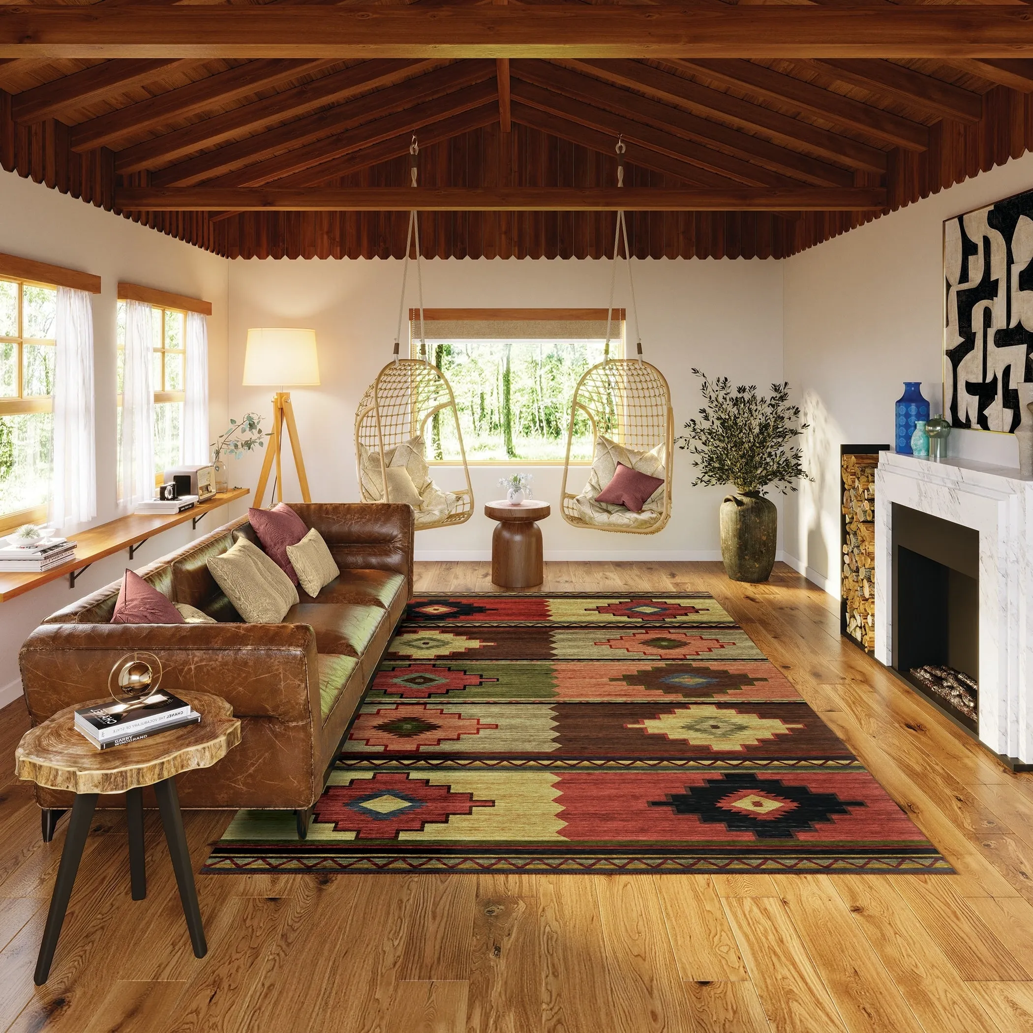 Indoor/ Outdoor Sonora Boho Medallions Washable Rug