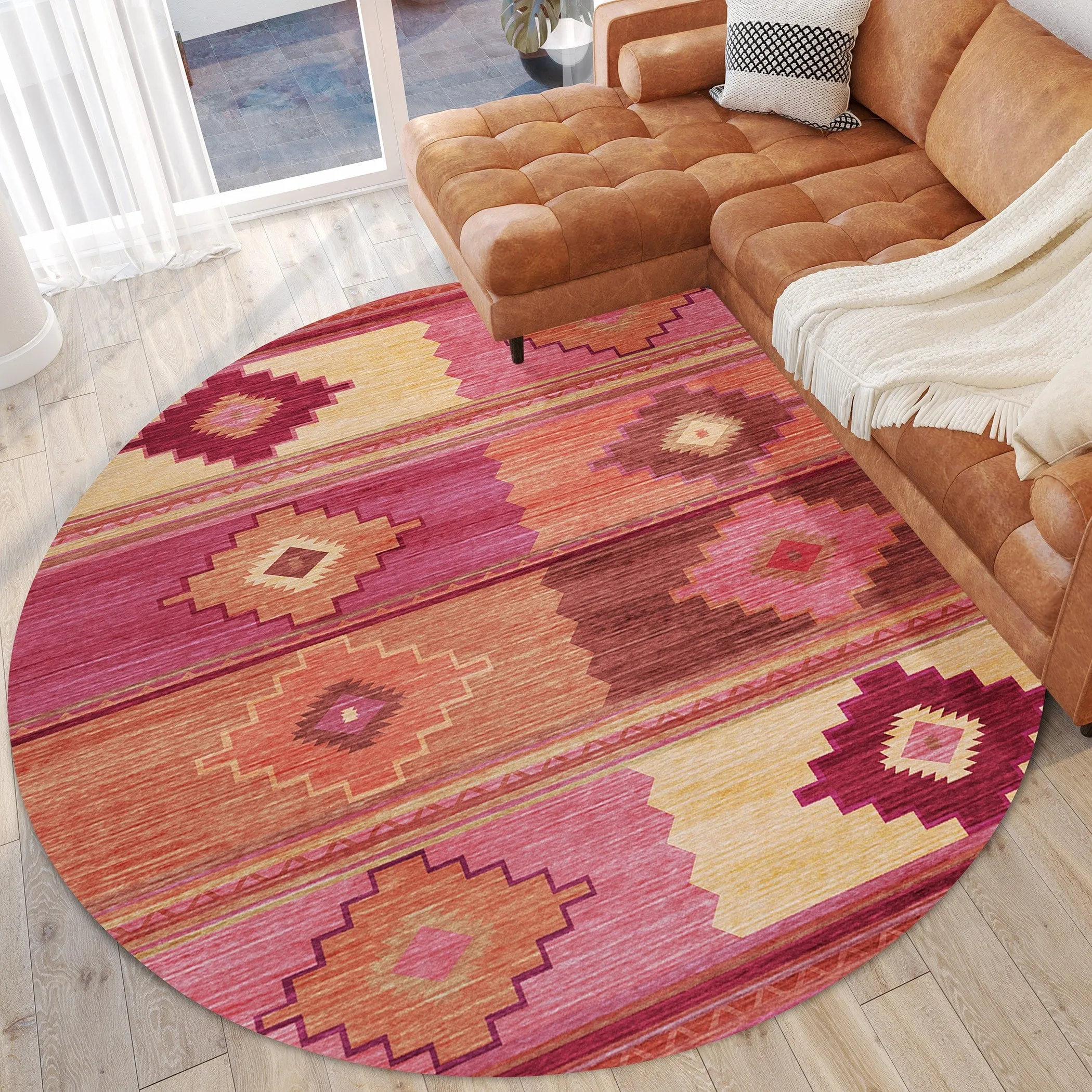 Indoor/ Outdoor Sonora Boho Medallions Washable Rug