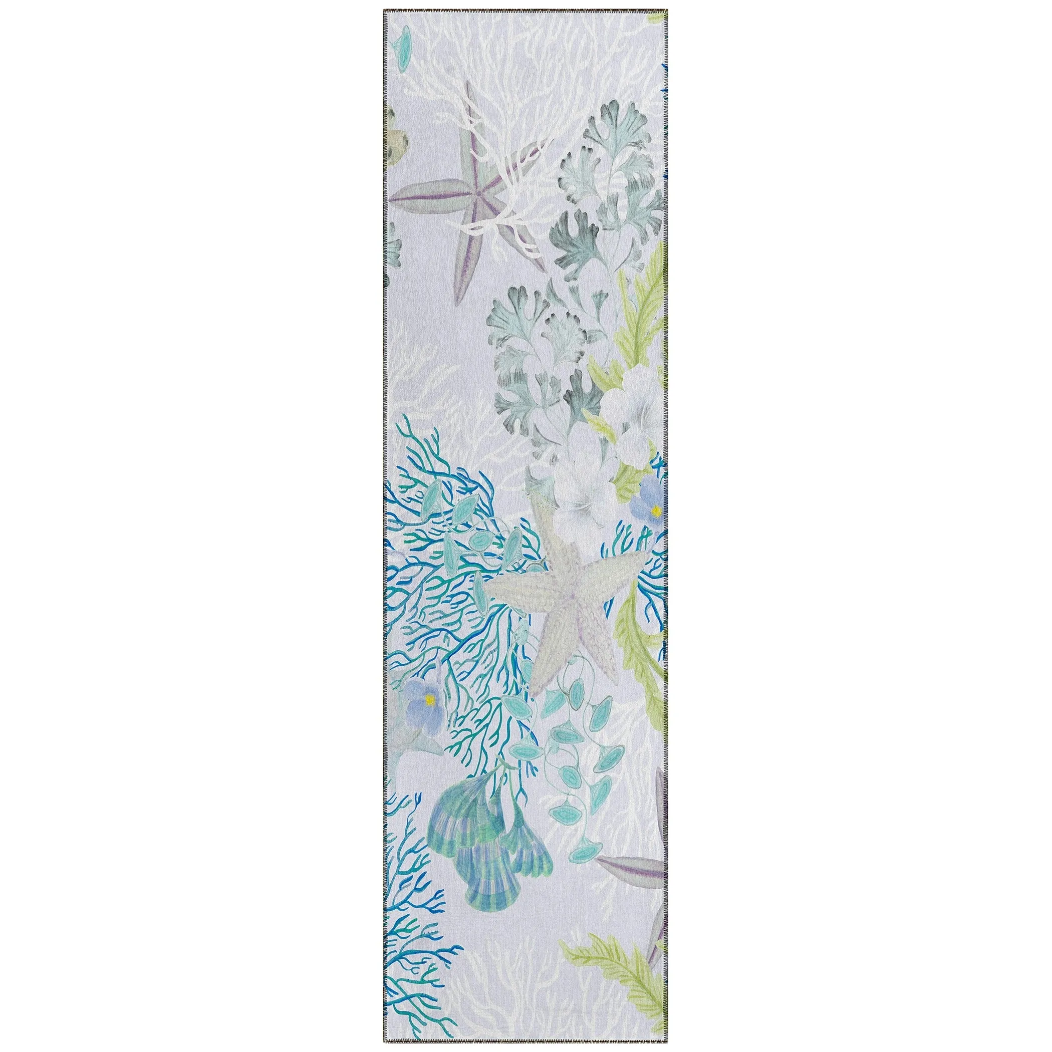 Indoor/ Outdoor Surfside Coral Reef Washable Rug New
