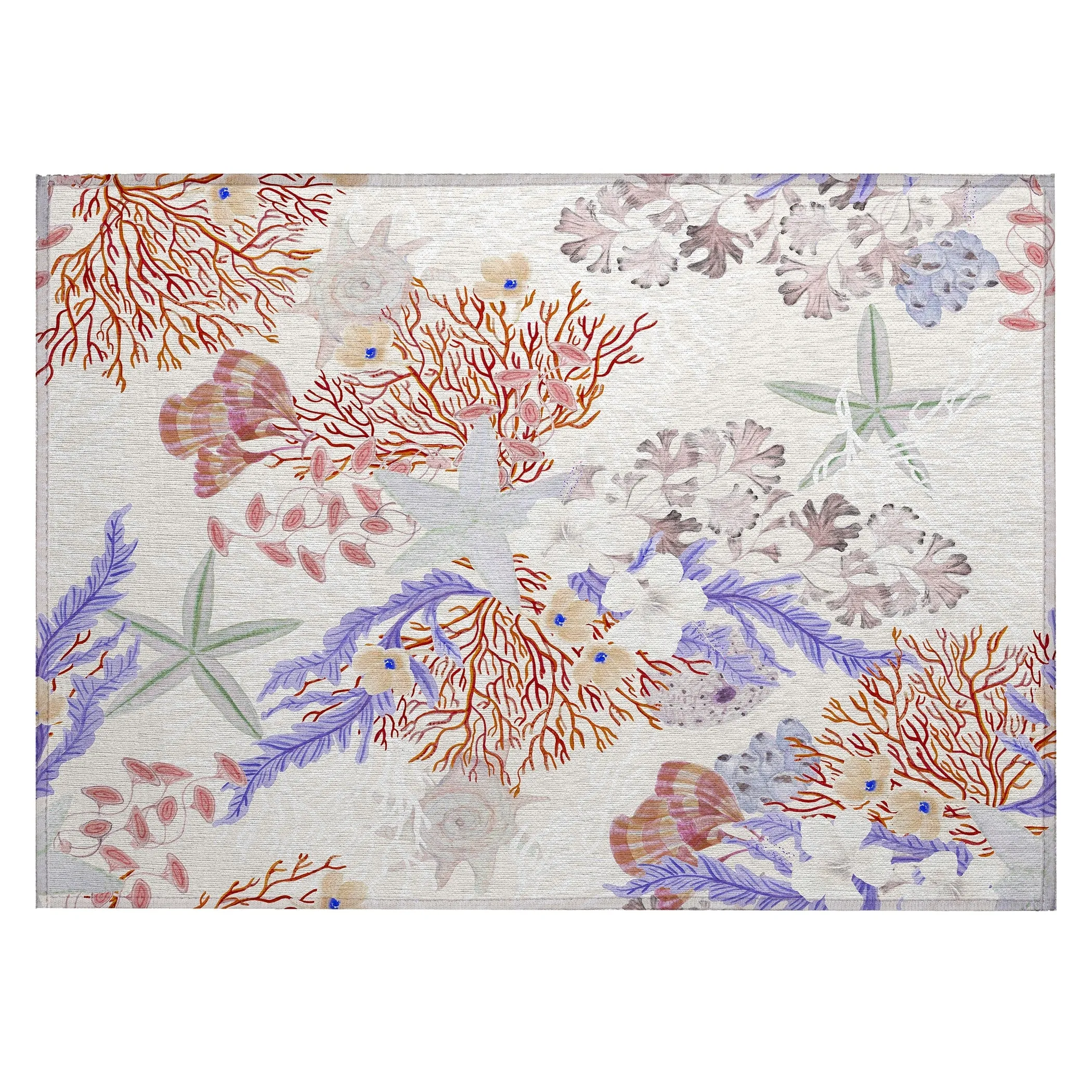 Indoor/ Outdoor Surfside Coral Reef Washable Rug New