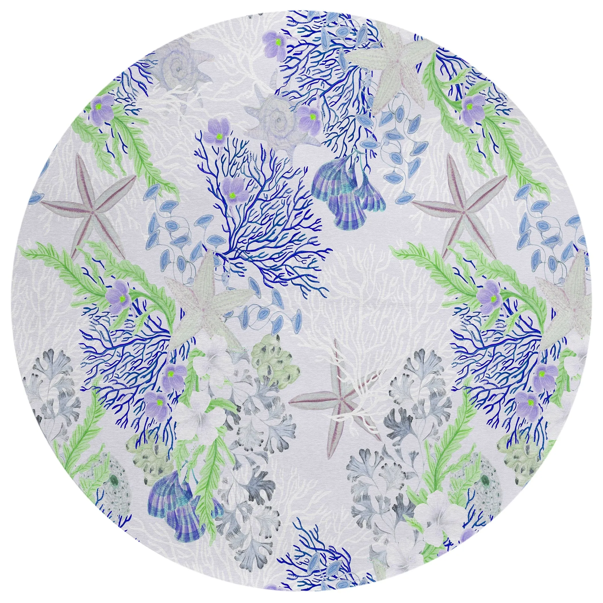 Indoor/ Outdoor Surfside Coral Reef Washable Rug New