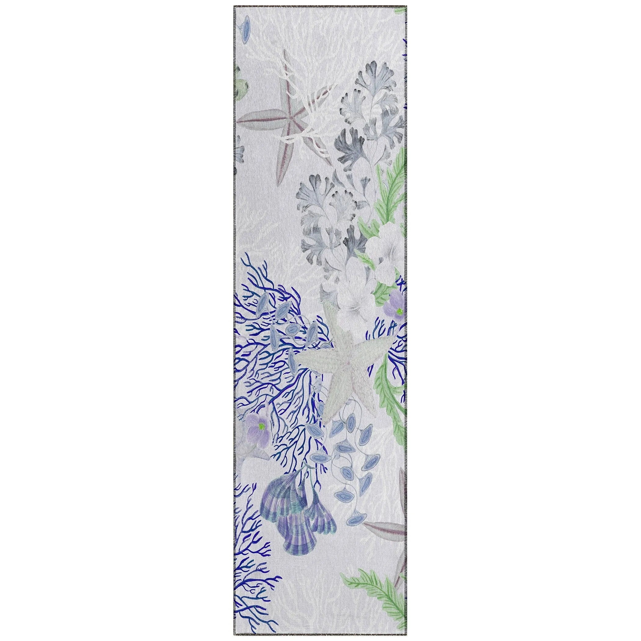 Indoor/ Outdoor Surfside Coral Reef Washable Rug New