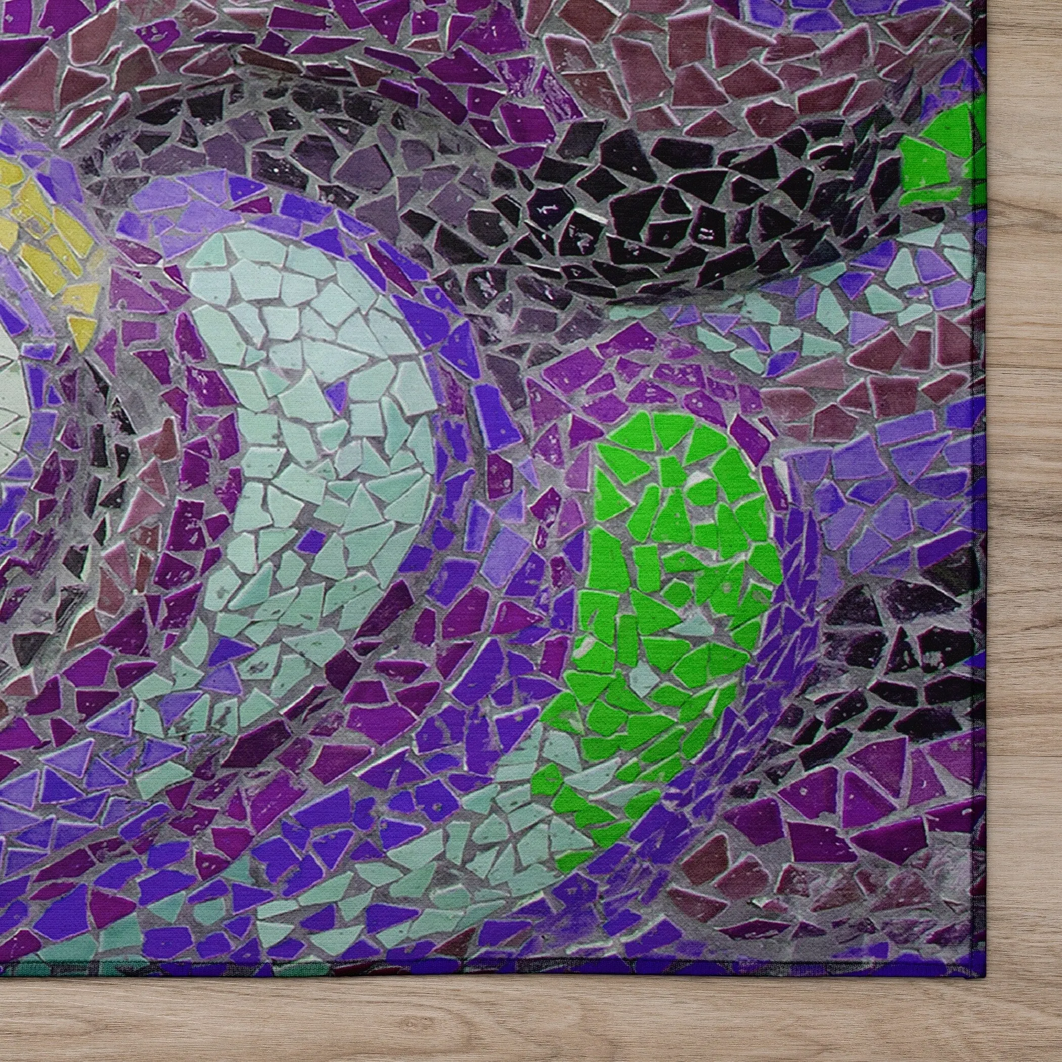 Indoor/ Outdoor Surfside Mosaic Waves Washable Rug New
