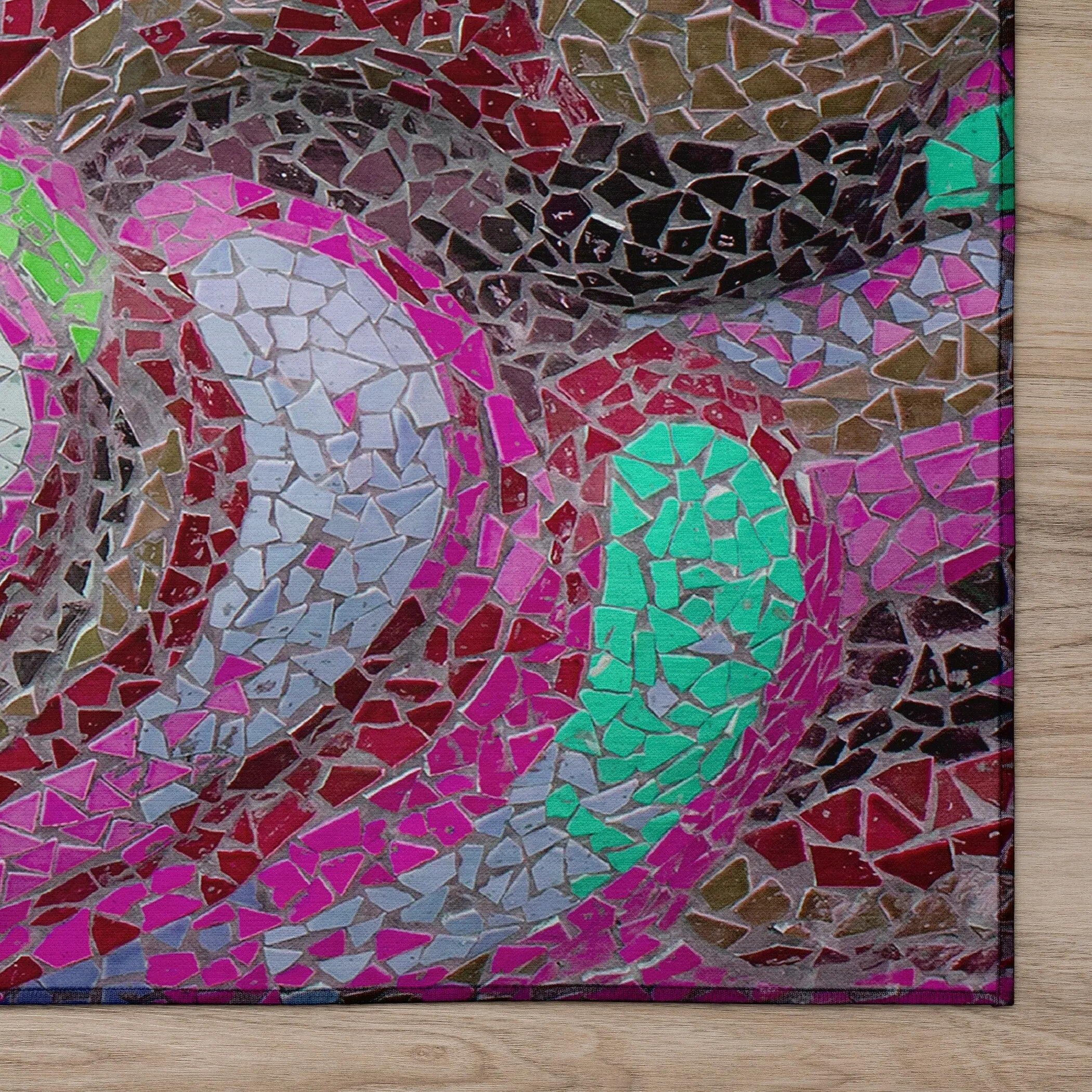 Indoor/ Outdoor Surfside Mosaic Waves Washable Rug New