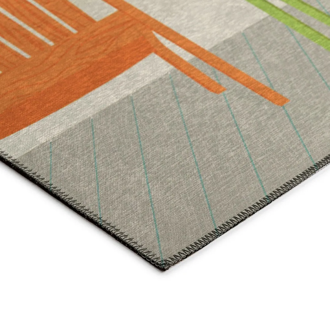 Indoor/Outdoor Harpswell Beach Chairs Washable Rug