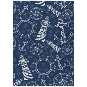 Indoor/Outdoor Harpswell Lighthouse Washable Rug